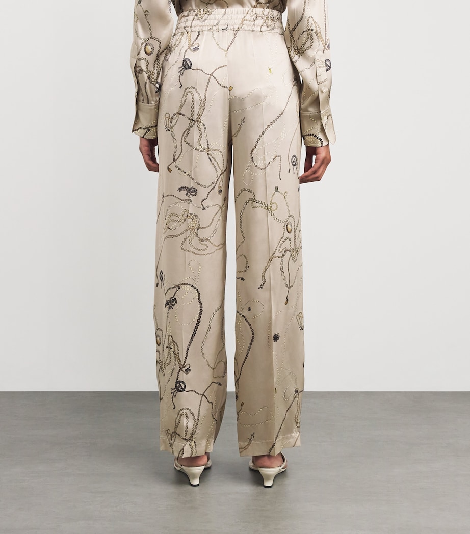 Silk Printed Trousers 9474 PUMICE Image 4