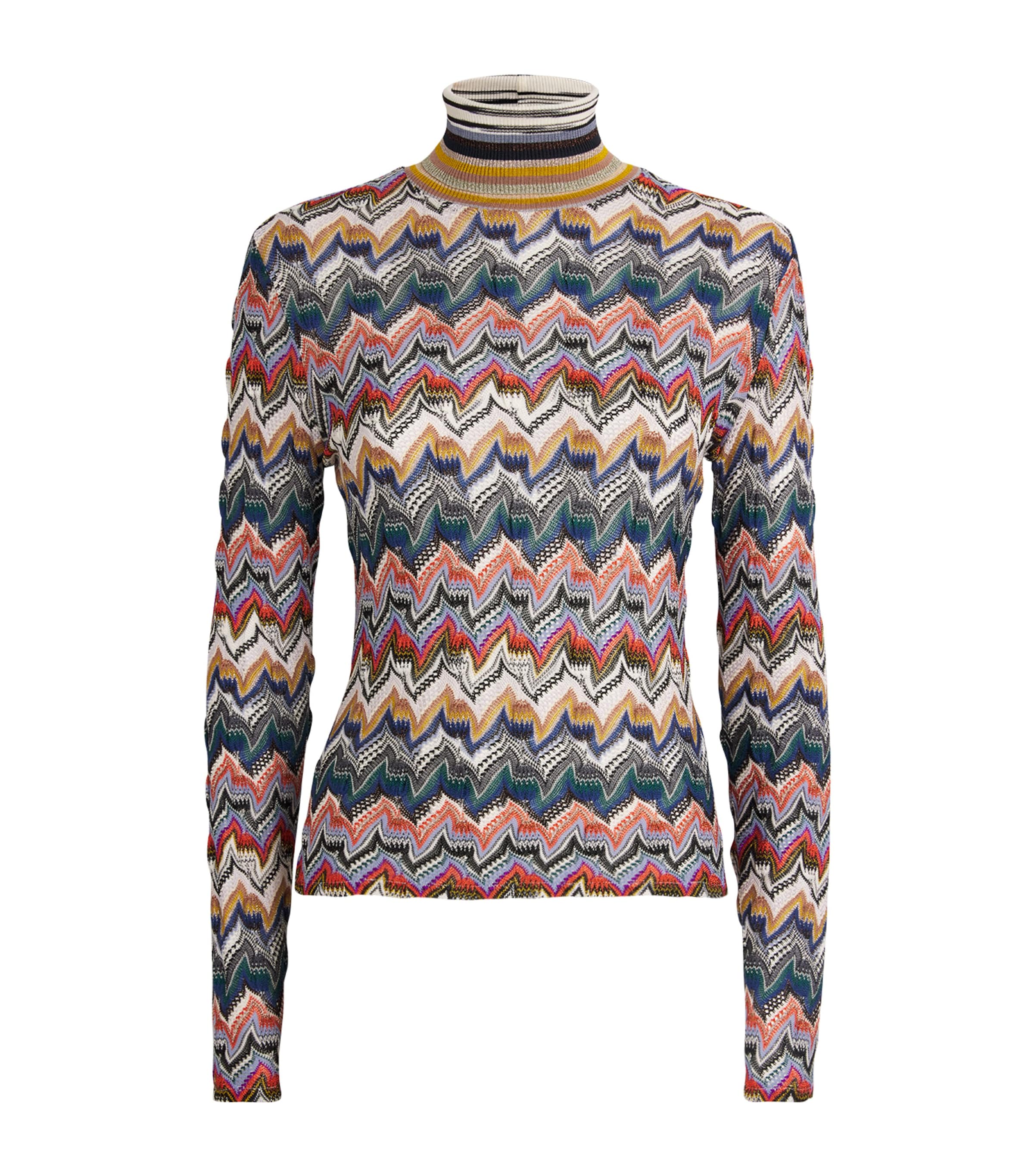 Missoni Zigzag Rollneck Sweater In Multi
