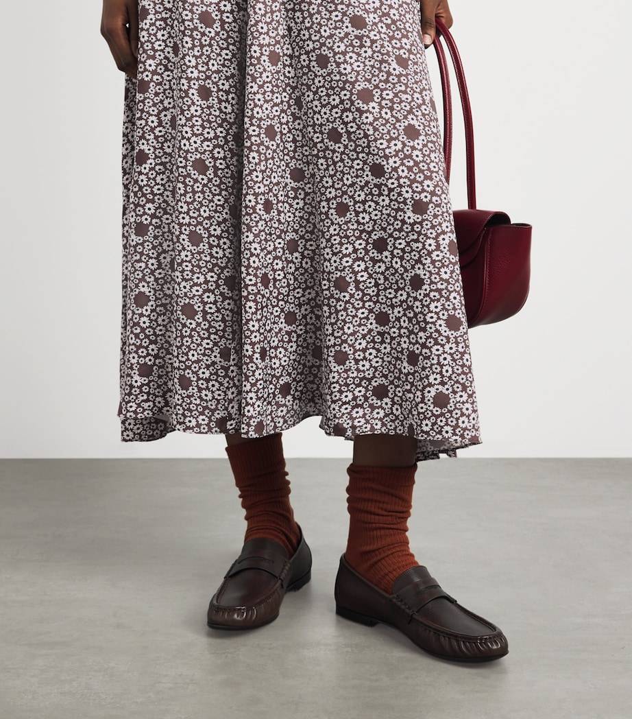 Sandro Paris Womens Printed Maxi Dress Brown Image 5