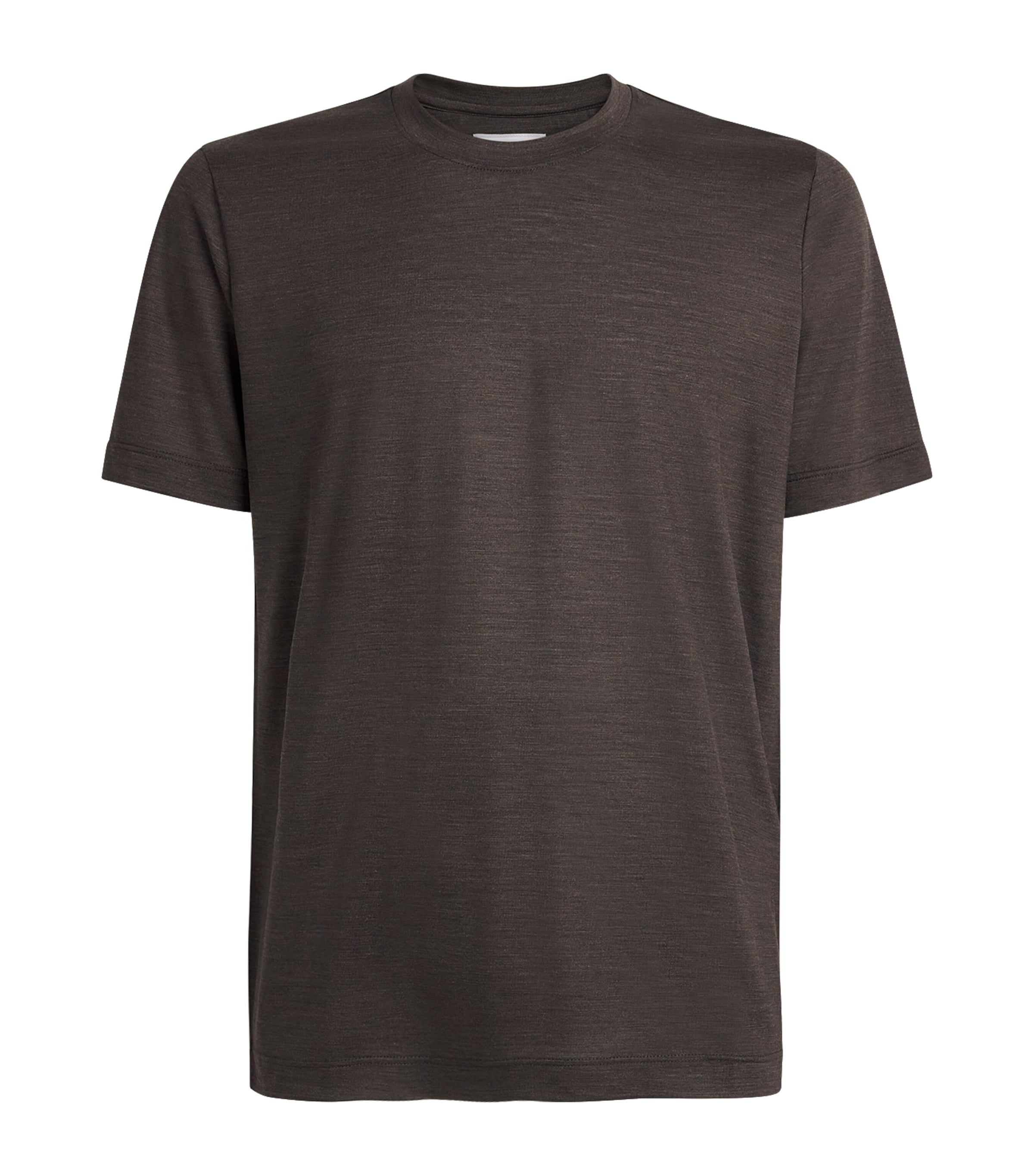 Marco Pescarolo Mens Virgin Wool T-Shirt Brown Image 1