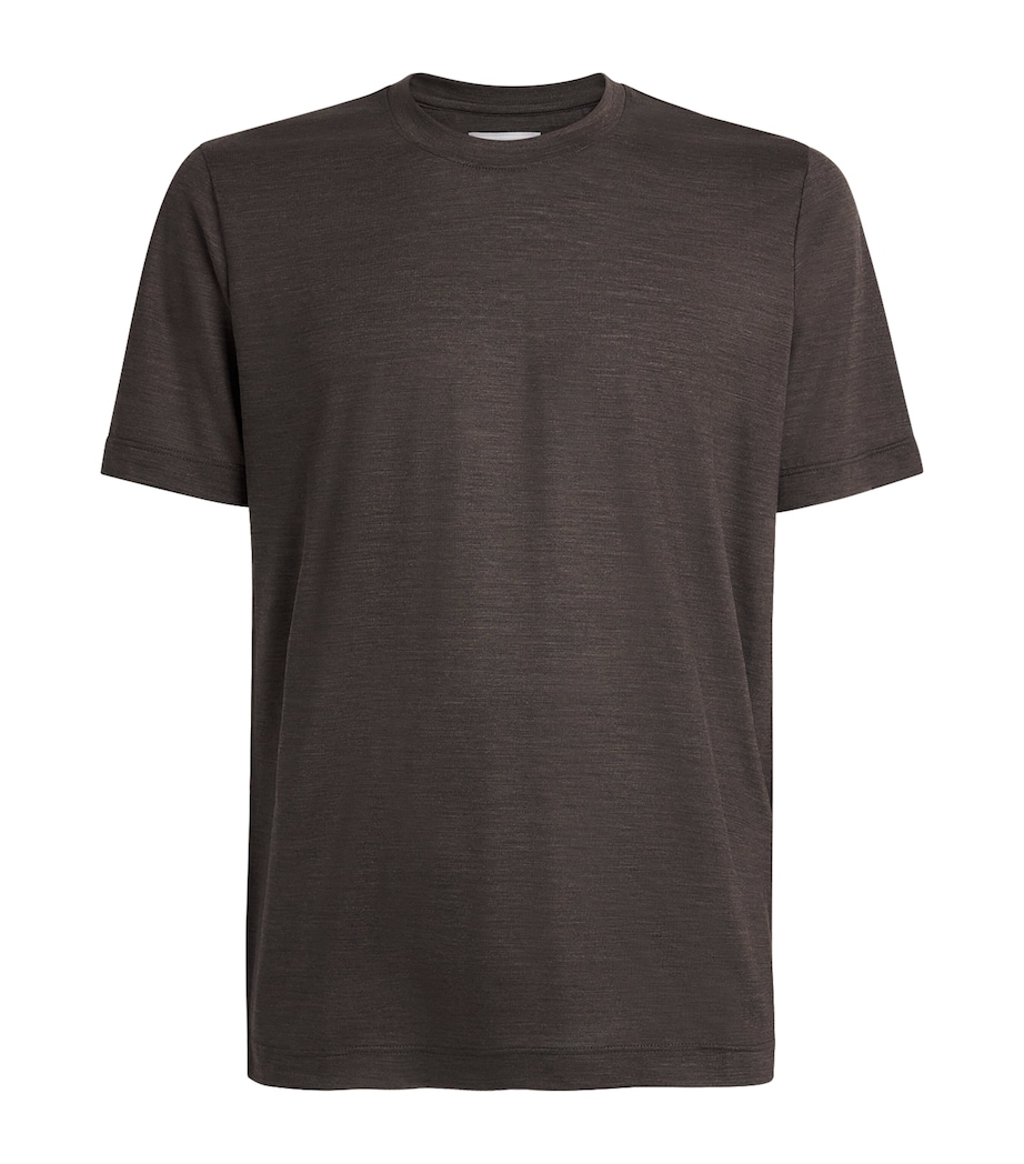 Marco Pescarolo Mens Virgin Wool T-Shirt Brown Image 1