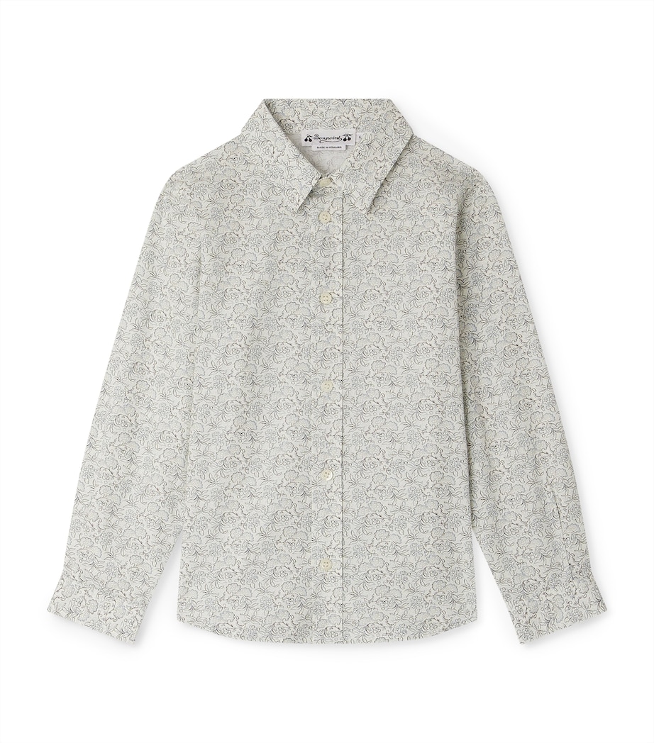 Organic Cotton Printed Shirt (4-14 Years) FL BLEU GRIS Image 1