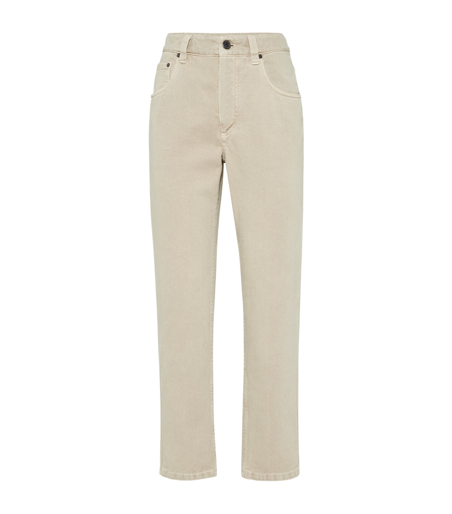 Monili-Trim Garment-Dye Jeans C4278 Image 1