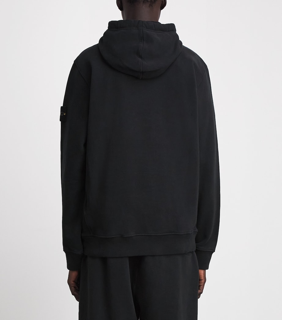 Stone Island Mens Organic Cotton Compass Hoodie Image 5