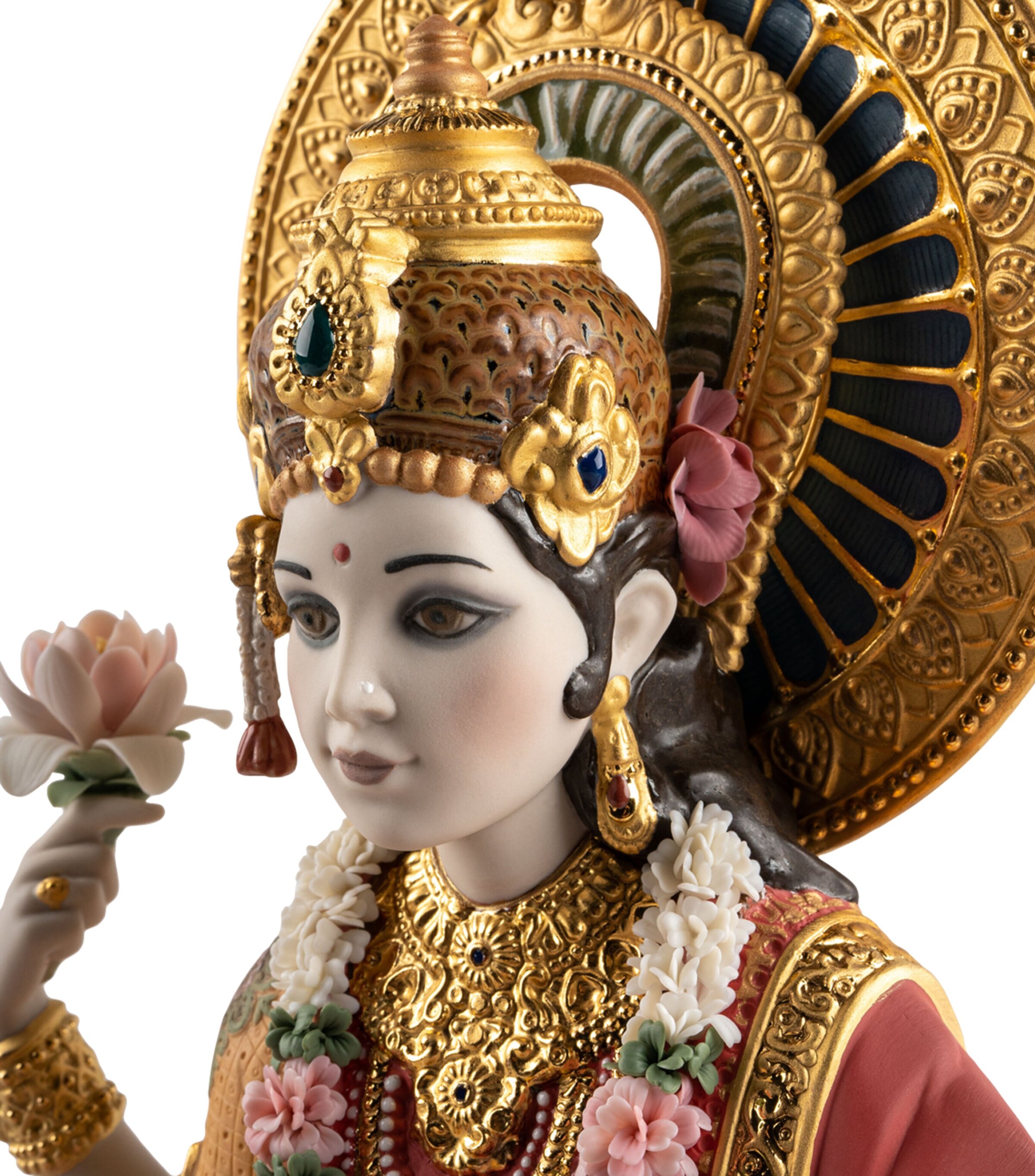 Lladró Goddess Lakshmi Figurine Image 4