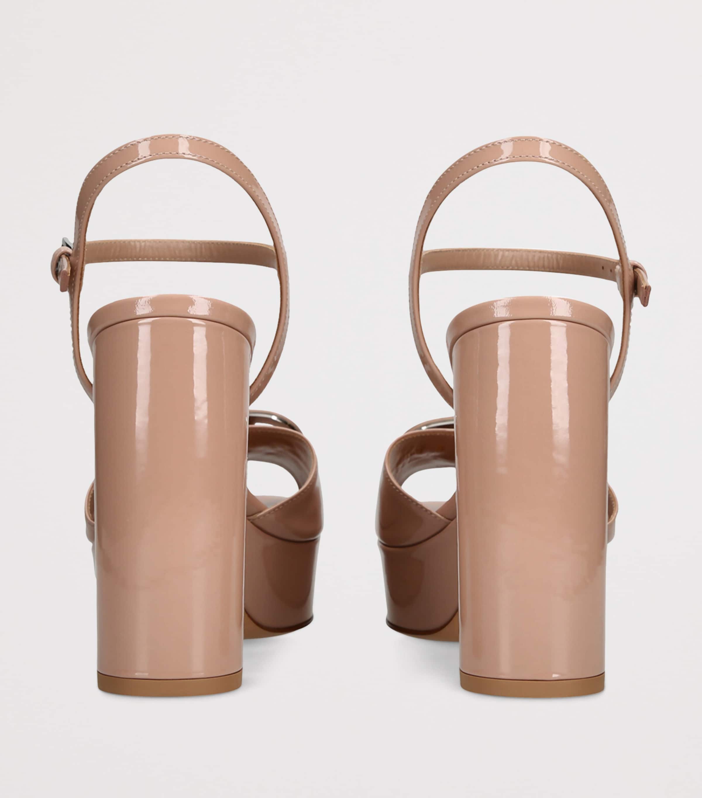 Patent Leather VLogo Signature Platform Sandals 115 BLUSH Image 2