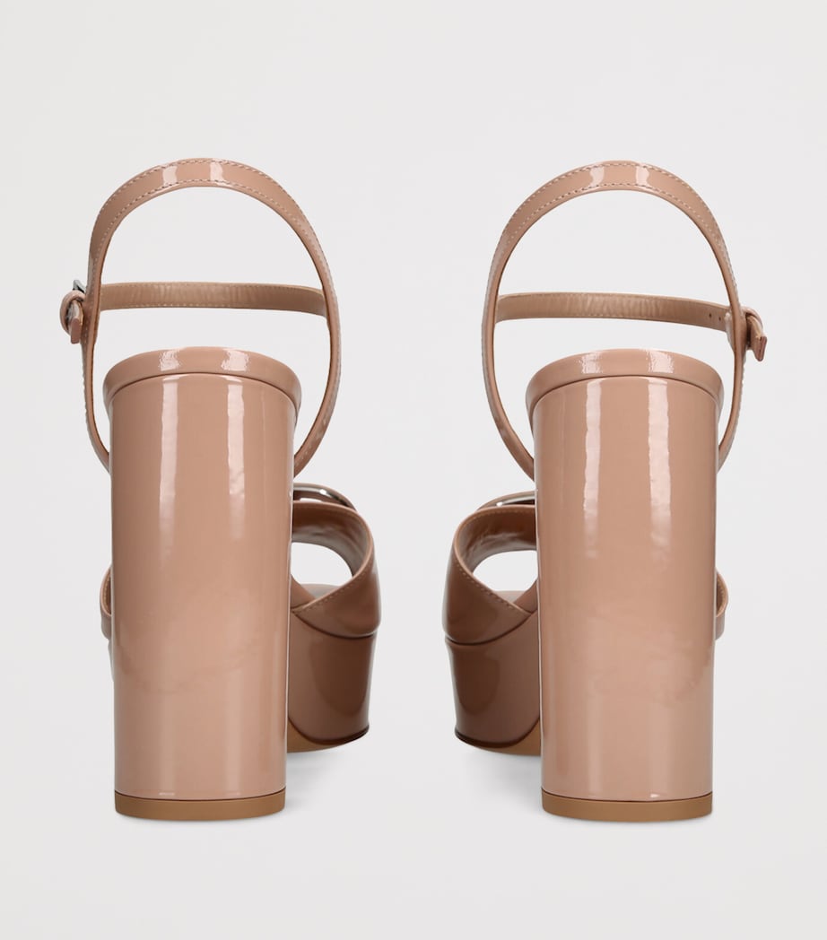 Patent Leather VLogo Signature Platform Sandals 115 BLUSH Image 2