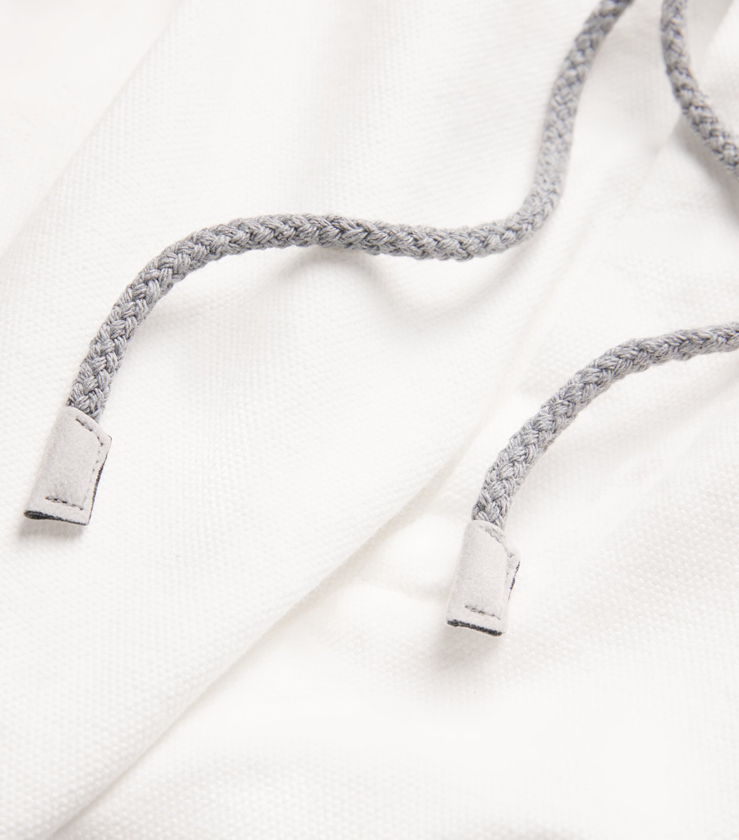 Cotton Drawstring Tapered Trousers BIANCO Image 5