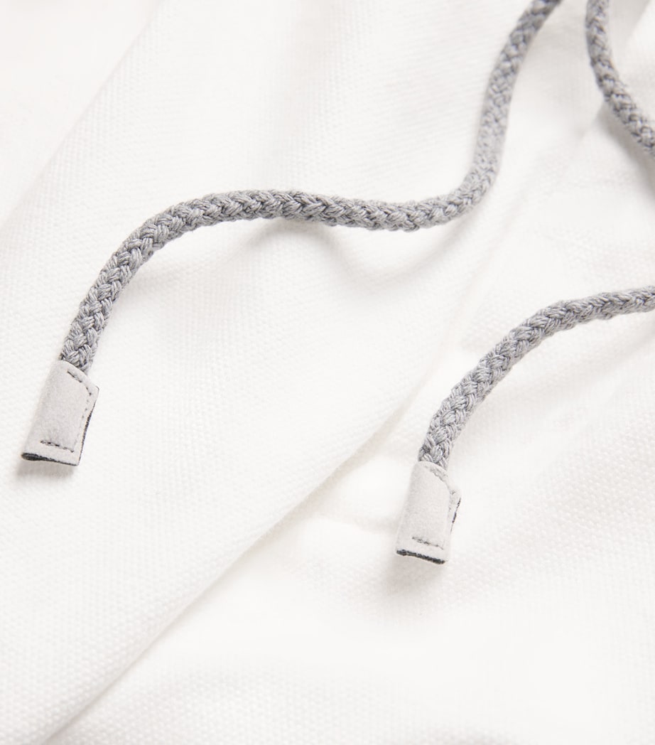 Cotton Drawstring Tapered Trousers BIANCO Image 5