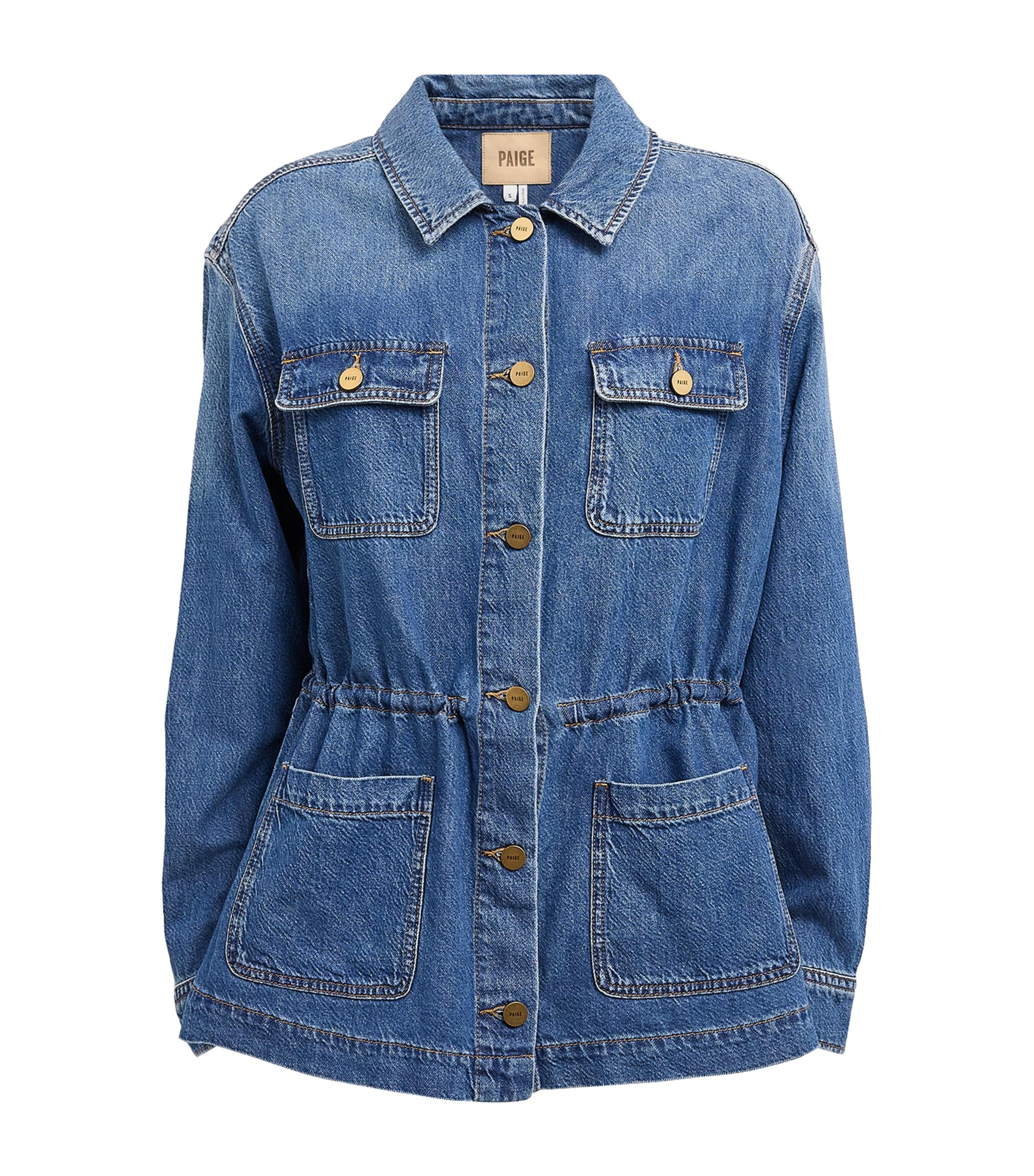 PAIGE Womens Denim Clarke Overshirt La Verne Image 1