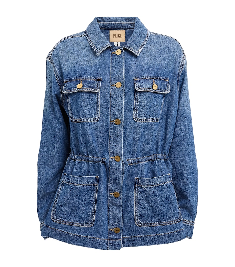 PAIGE Womens Denim Clarke Overshirt La Verne Image 1