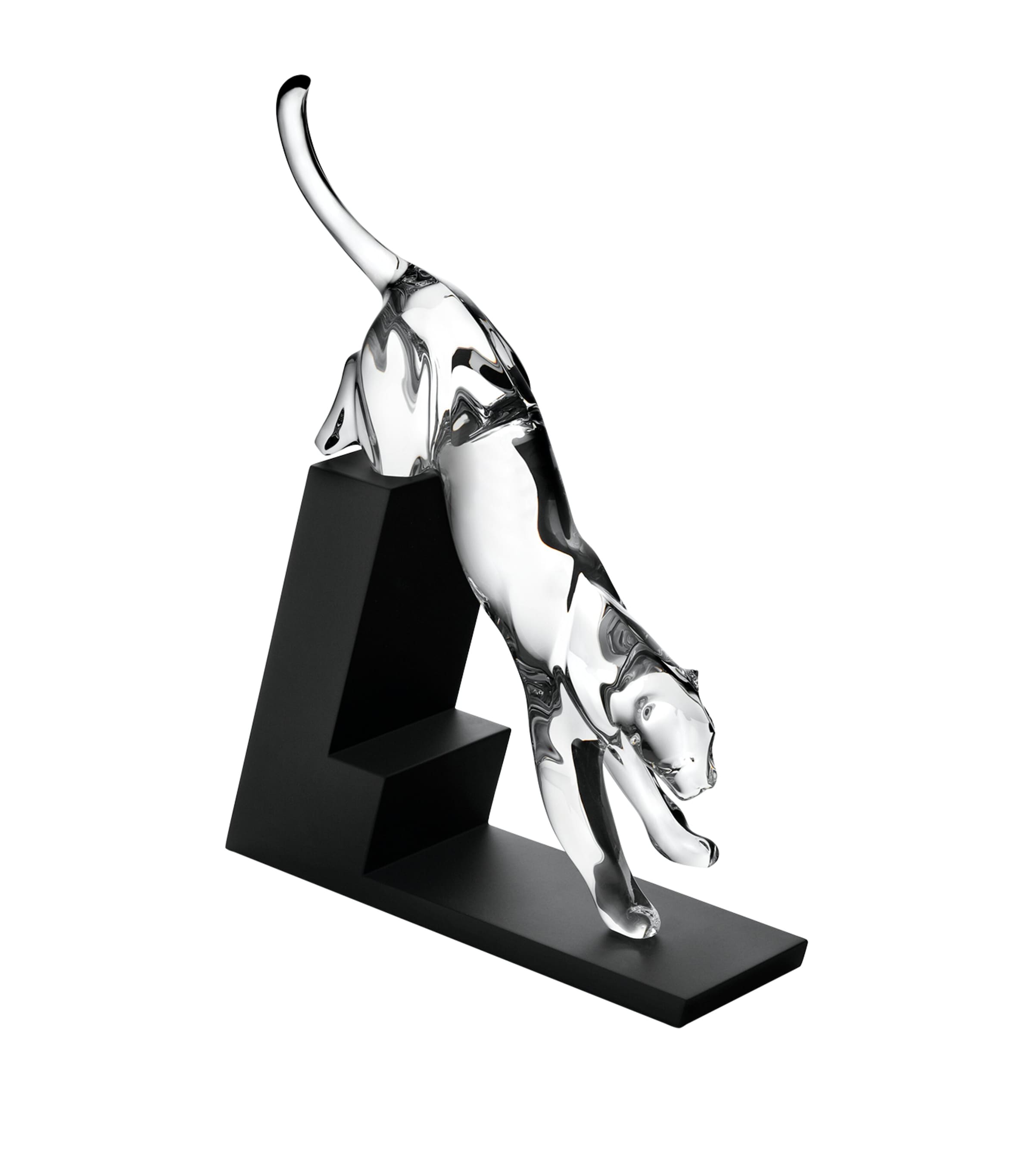 Baccarat Heritage Panther Crystal Ornament In Clear