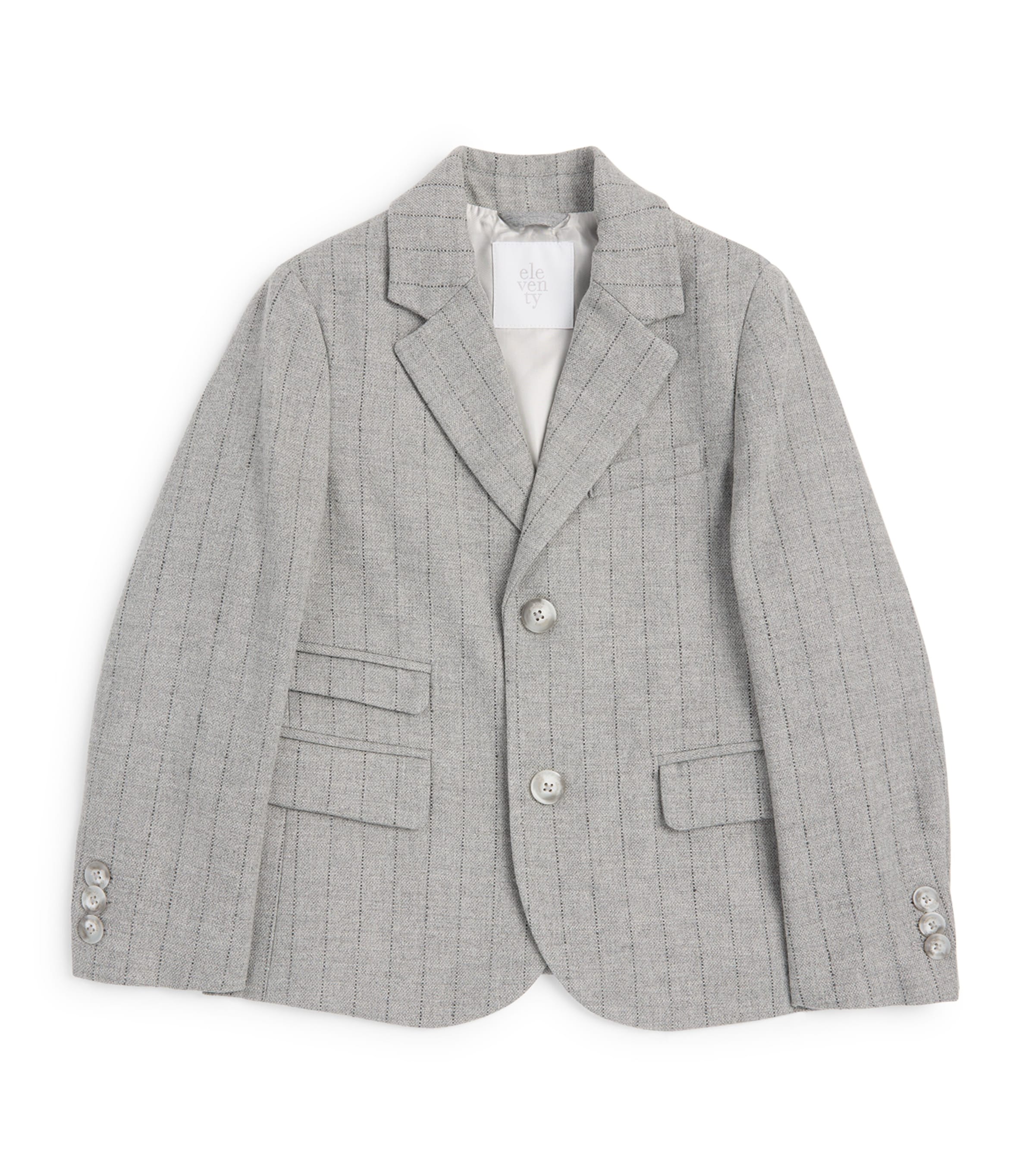 Eleventy Kids Pinstripe Blazer (2-16 Years) Grigio Med Mel. Image 1