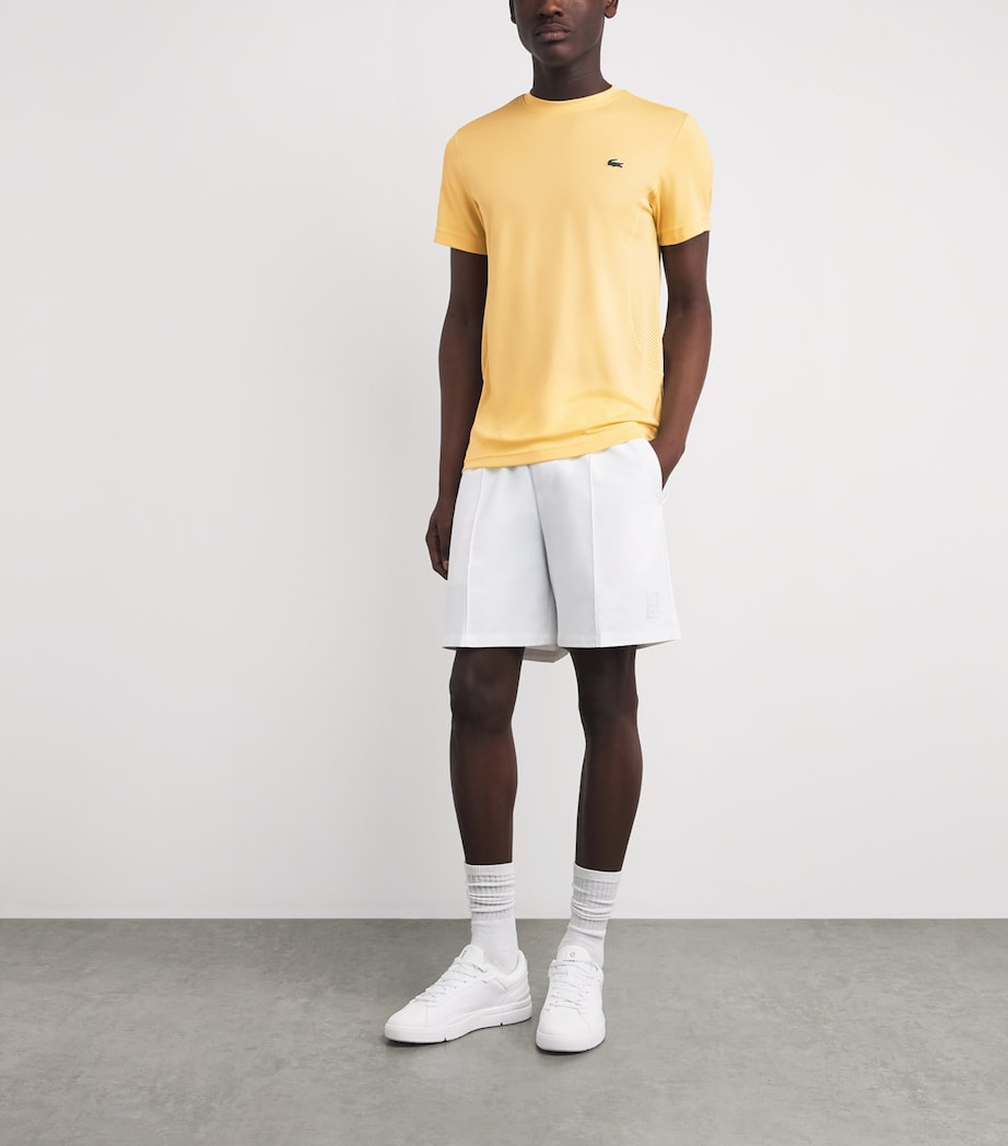 Lacoste Mens Technical Logo T-Shirt Zcm Soya Image 2