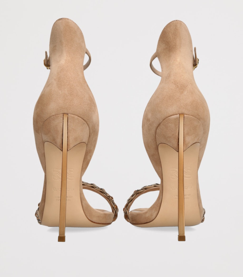 Suede Blade Starlink Strap Heeled Sandals 120 BRONZE Image 2