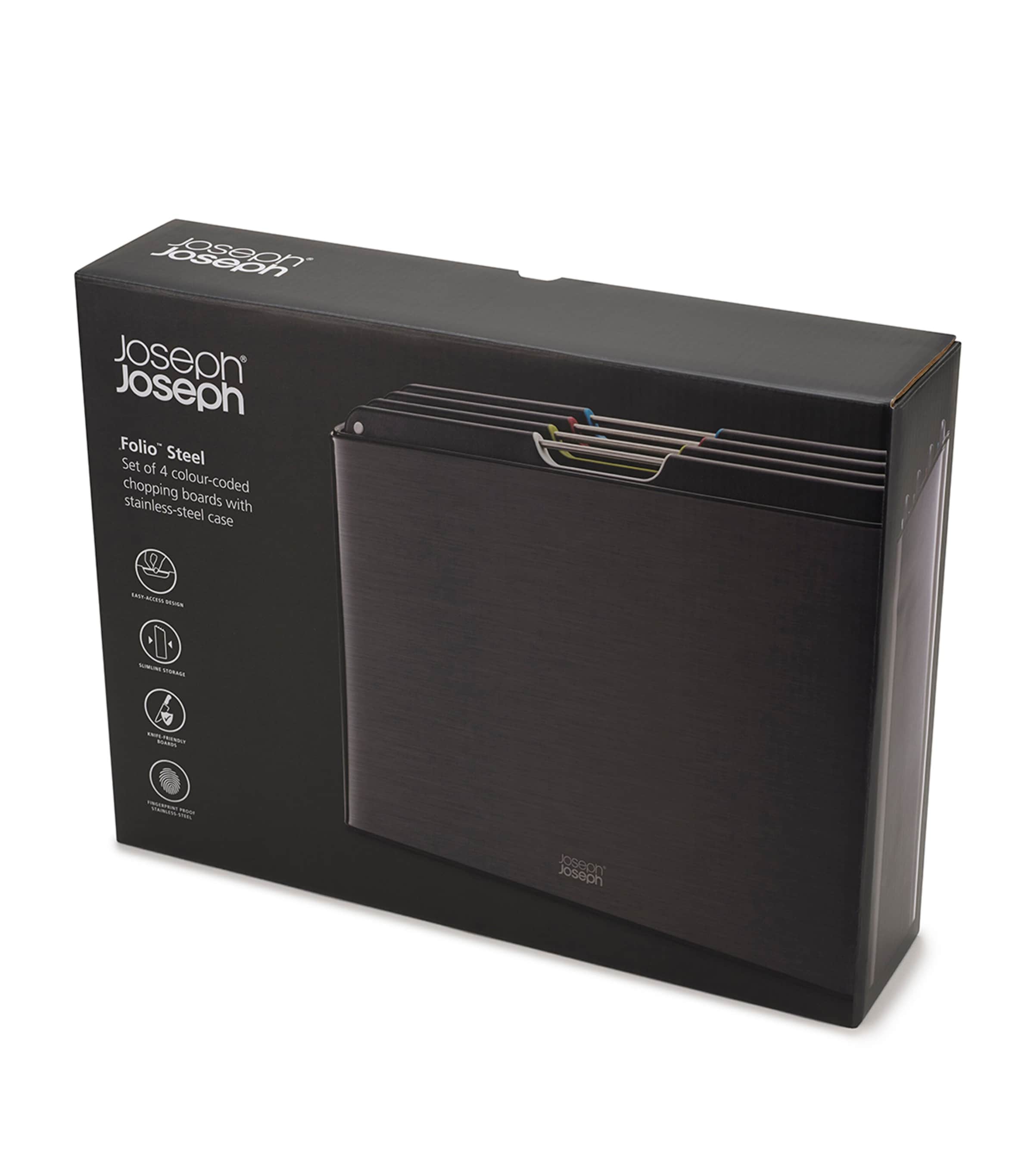 Folio Steel Chopping Board Set BLACK Image 6