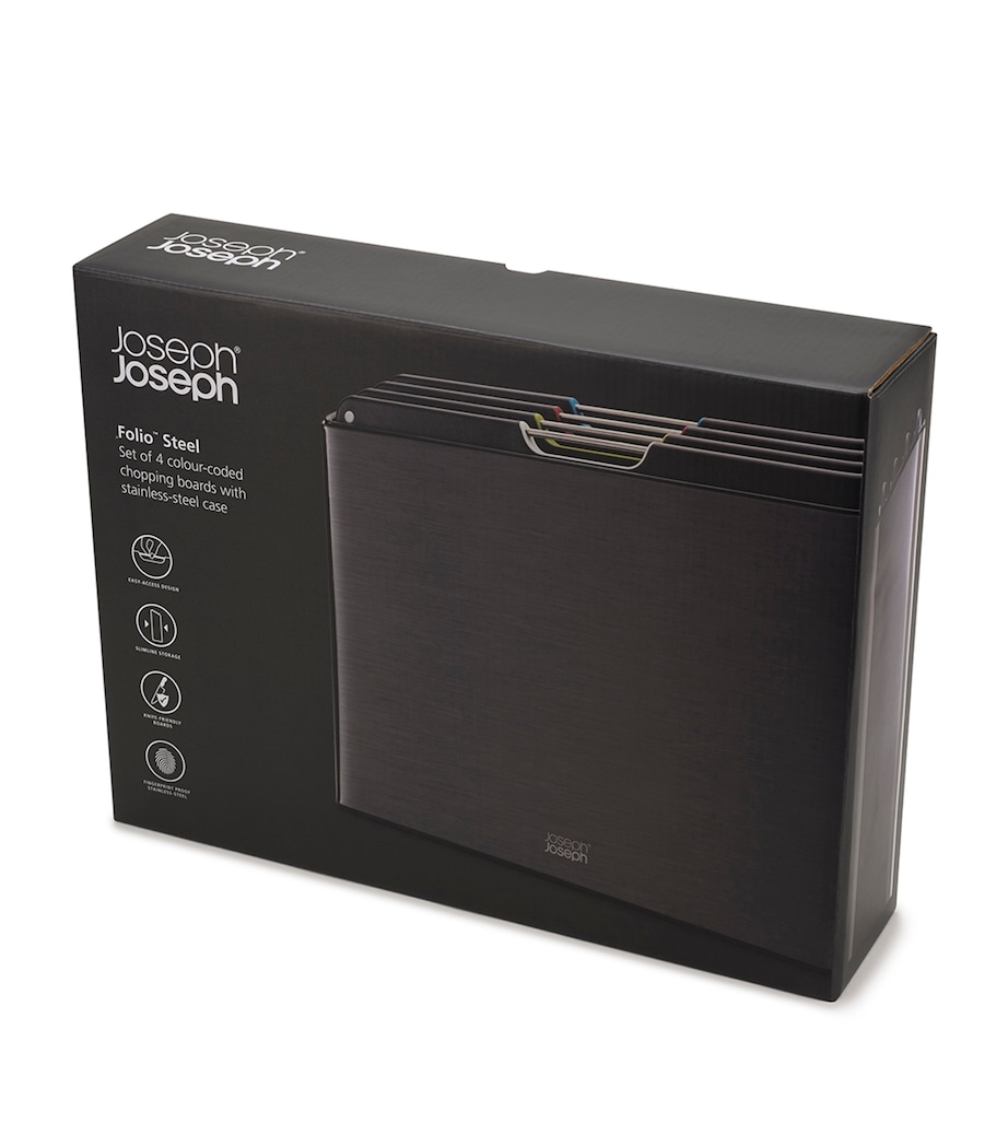 Folio Steel Chopping Board Set BLACK Image 6