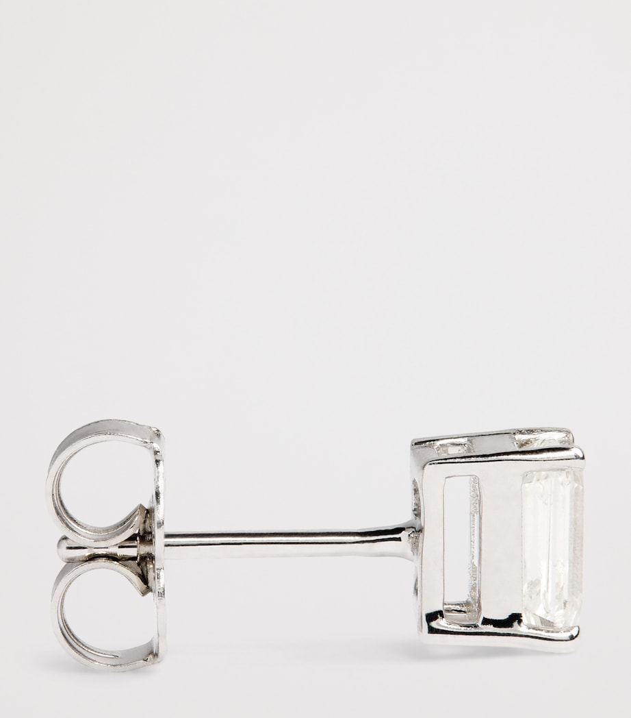 White Gold and Diamond Stud Earrings (1.50ctw) WHITE GOLD Image 3