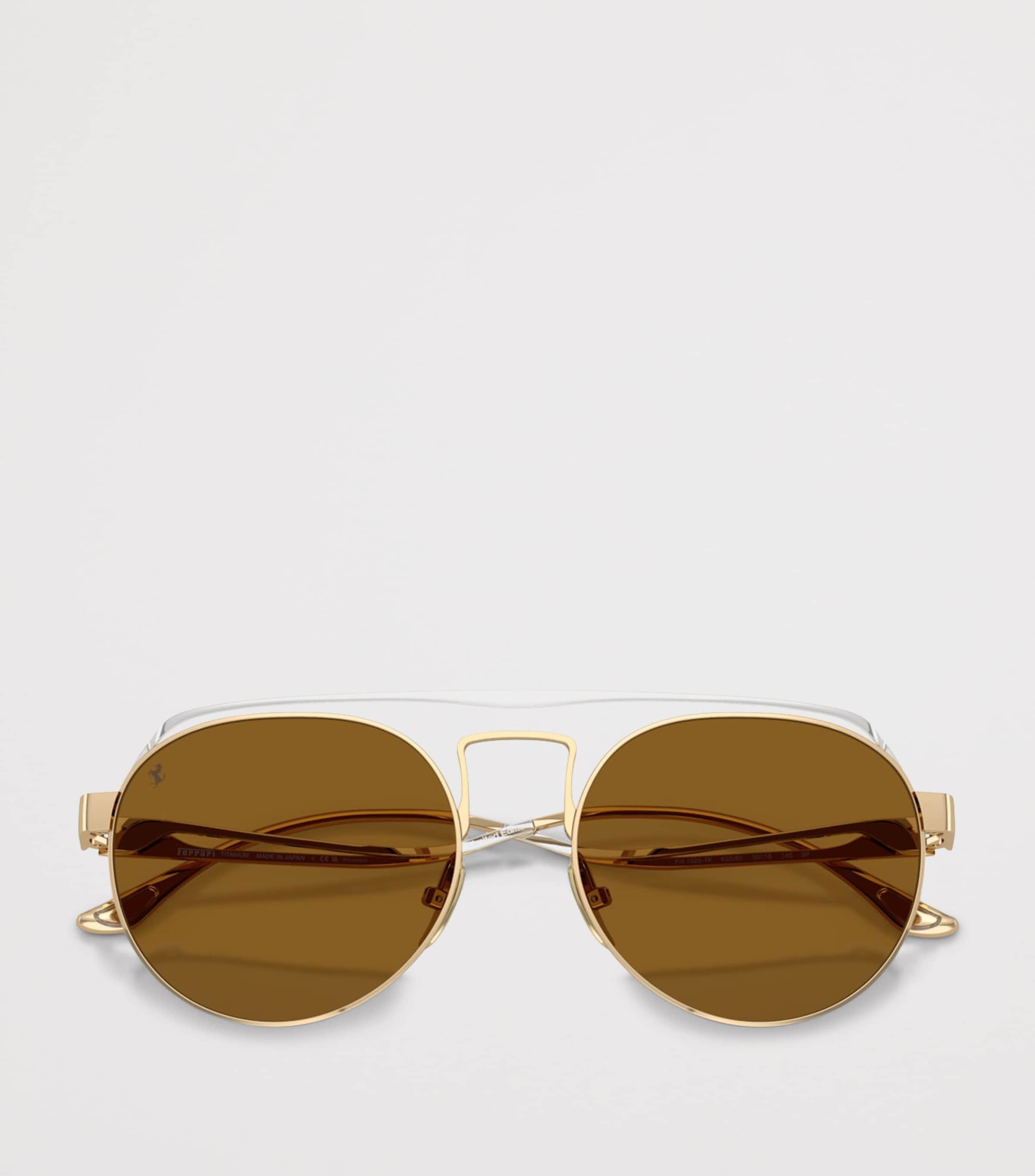 Ferrari Titanium Oval Sunglasses Yellow Image 5