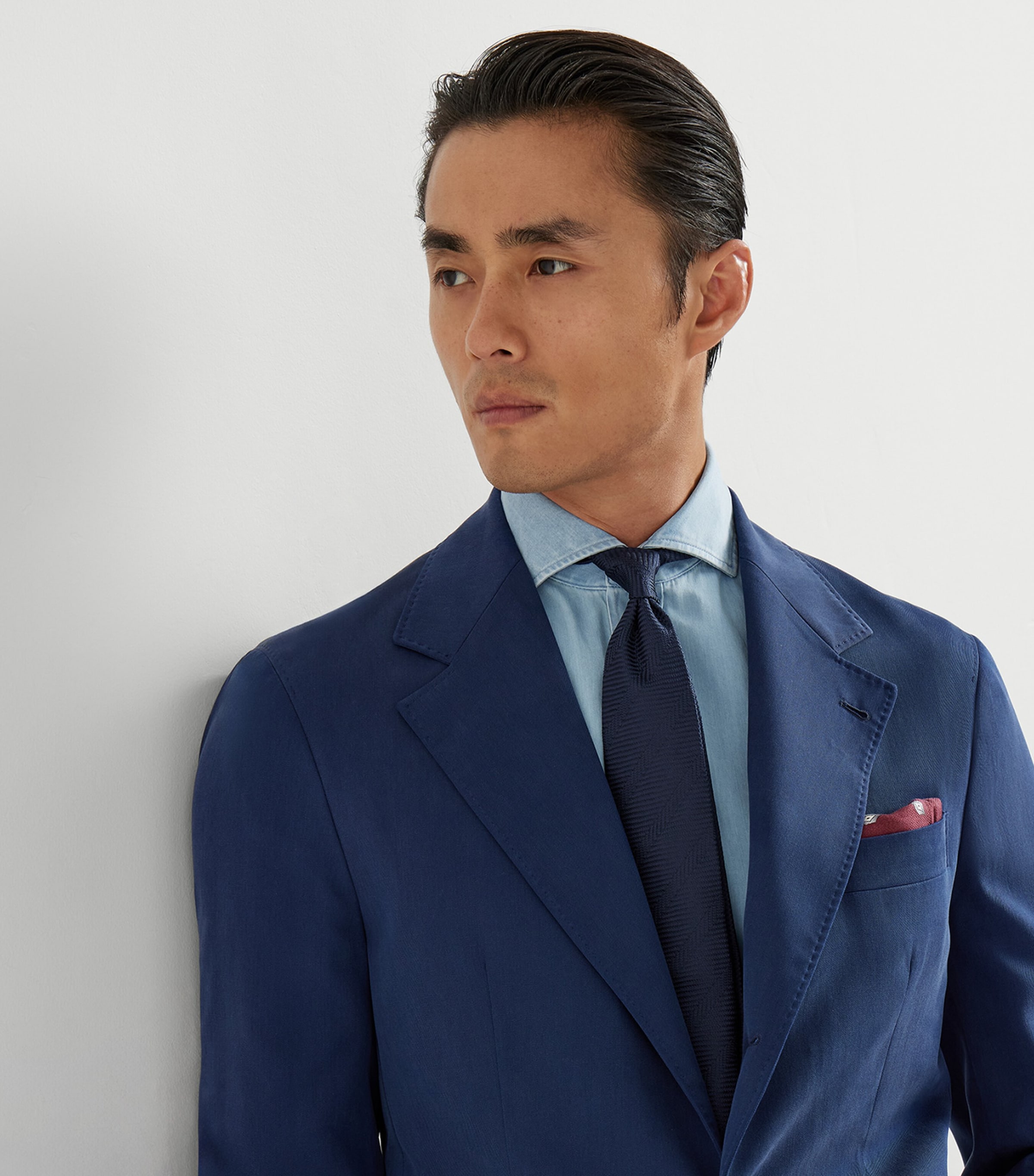 Brunello Cucinelli Blue Silk 2-Piece Suit | Harrods US