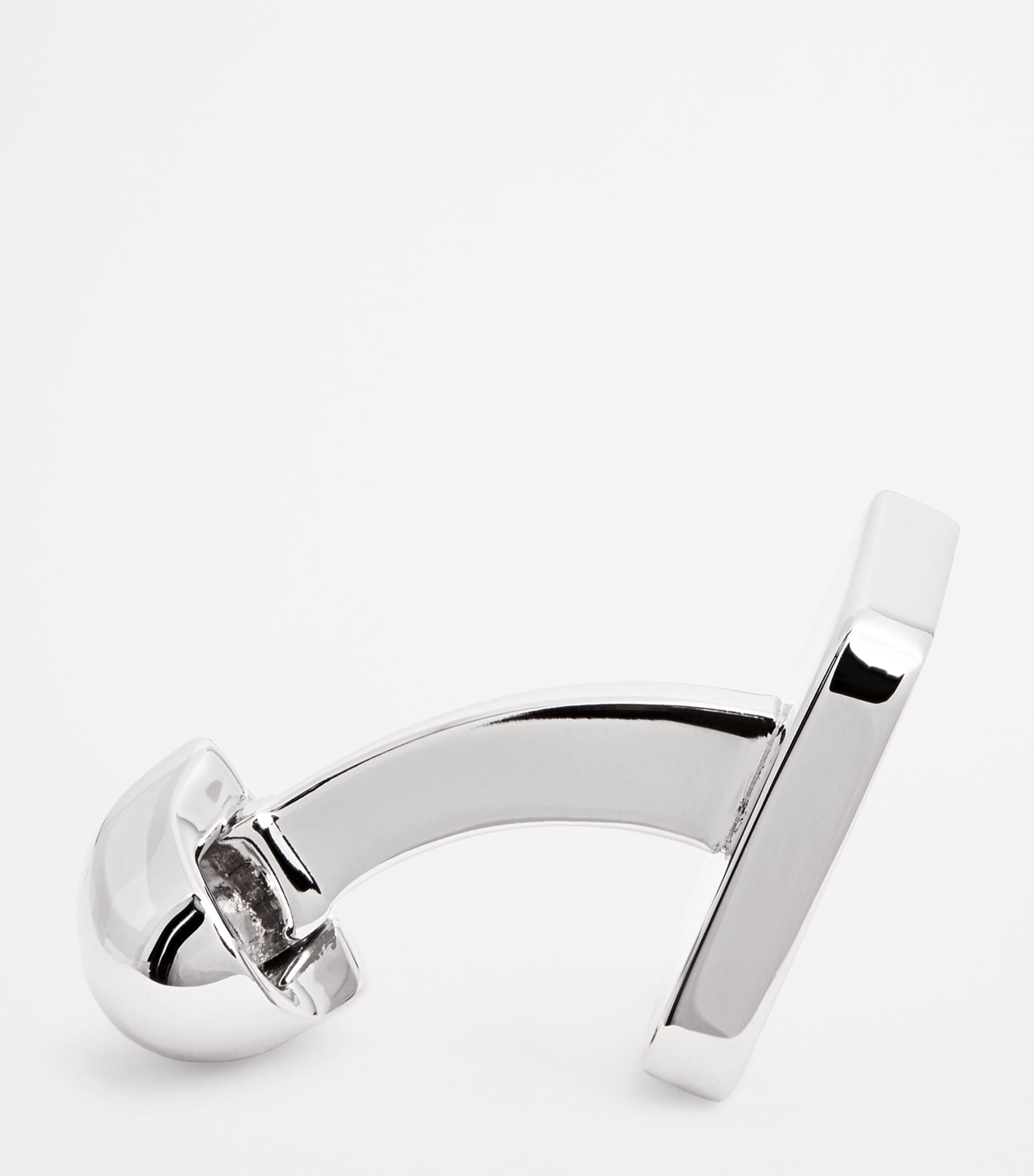 Onyx and Mother-of-Pearl Dice Cufflinks SILVER Image 4