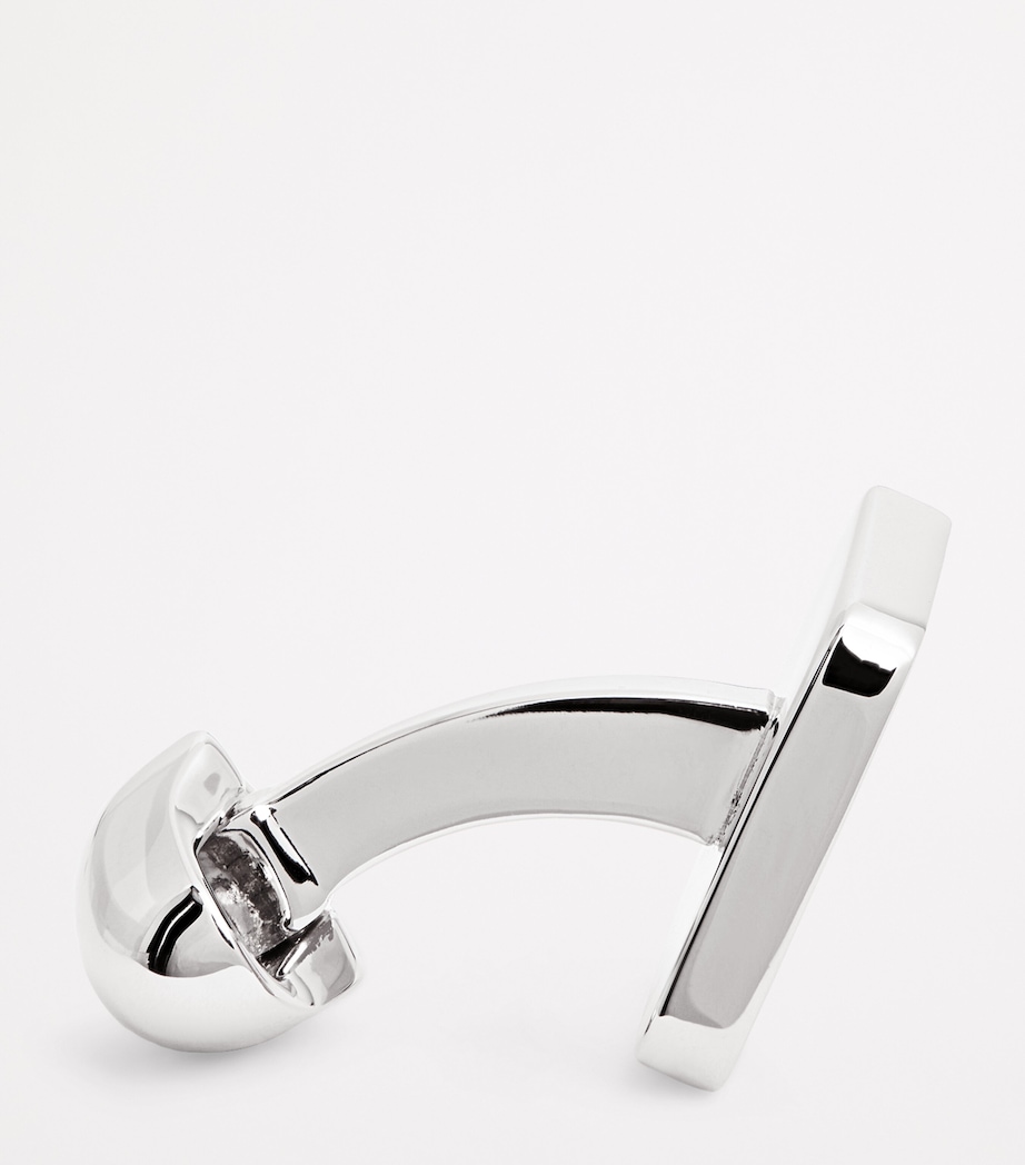 Onyx and Mother-of-Pearl Dice Cufflinks SILVER Image 4