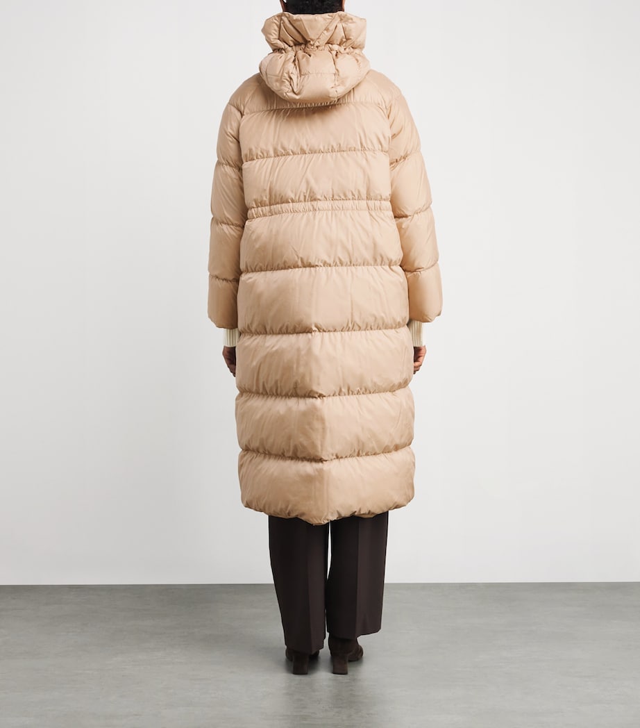 Down Water-Repellent Reversible Coat BEIGE Image 4