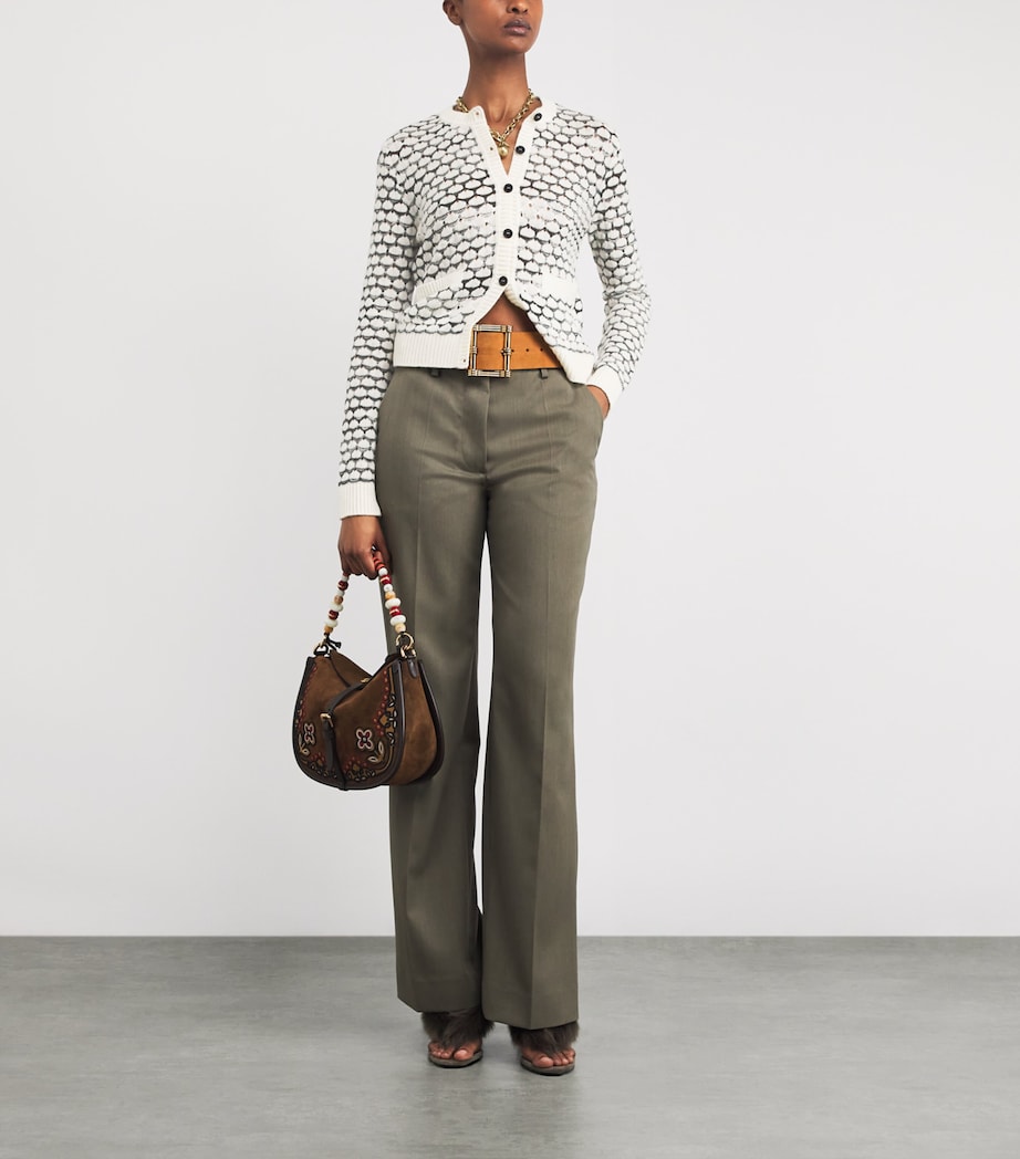 Cashmere-Blend Cardigan S01KQ WHITE BASE Image 2