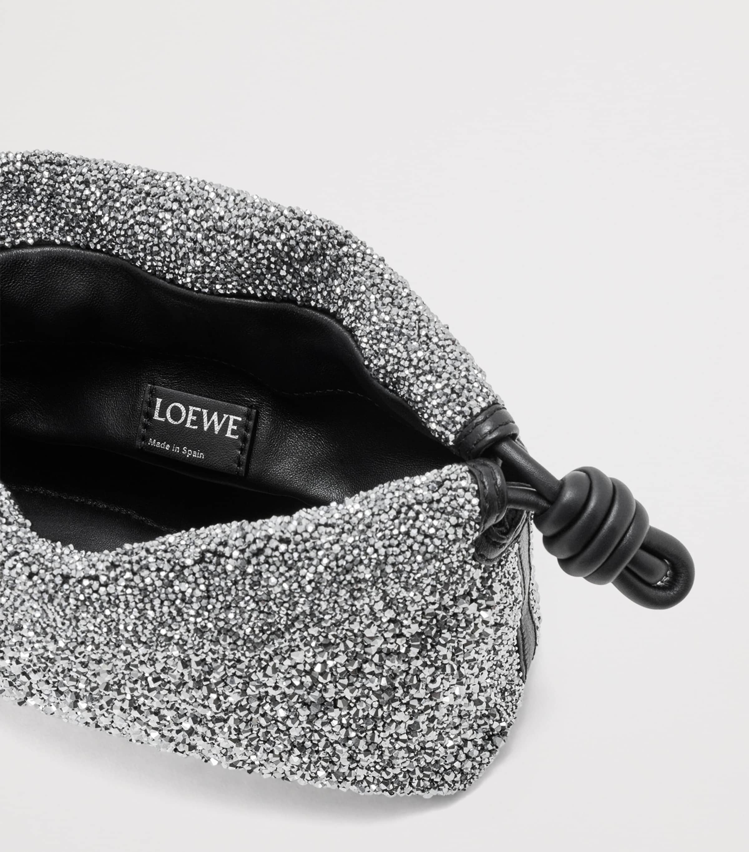 LOEWE Mini Beaded Flamenco Purse Black/silver Image 7