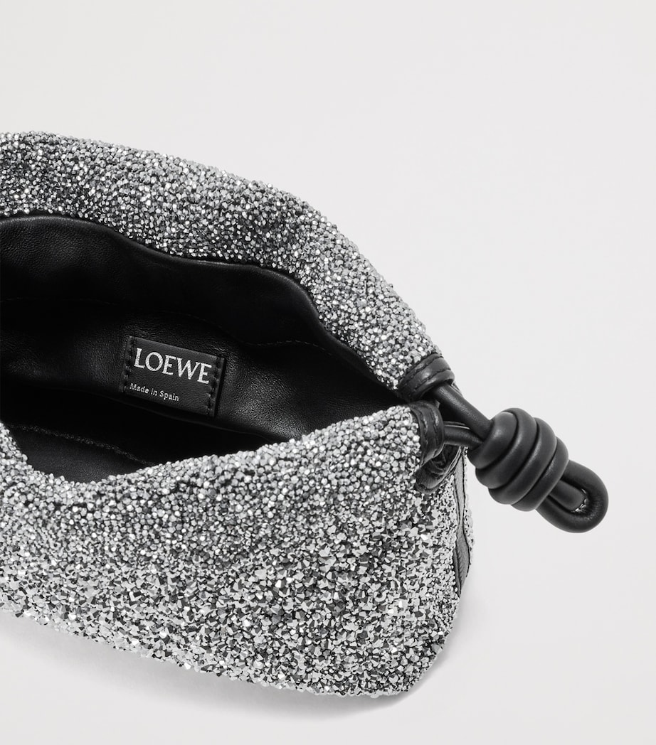 LOEWE Mini Beaded Flamenco Purse Black/silver Image 7