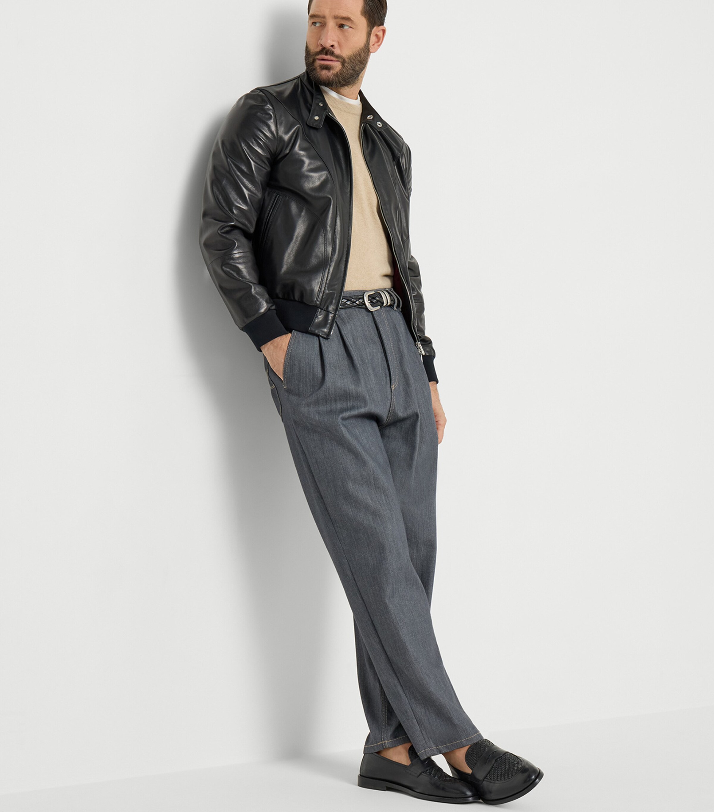 Brunello Cucinelli Mens Cashmere Crew-Neck Sweater Image 5