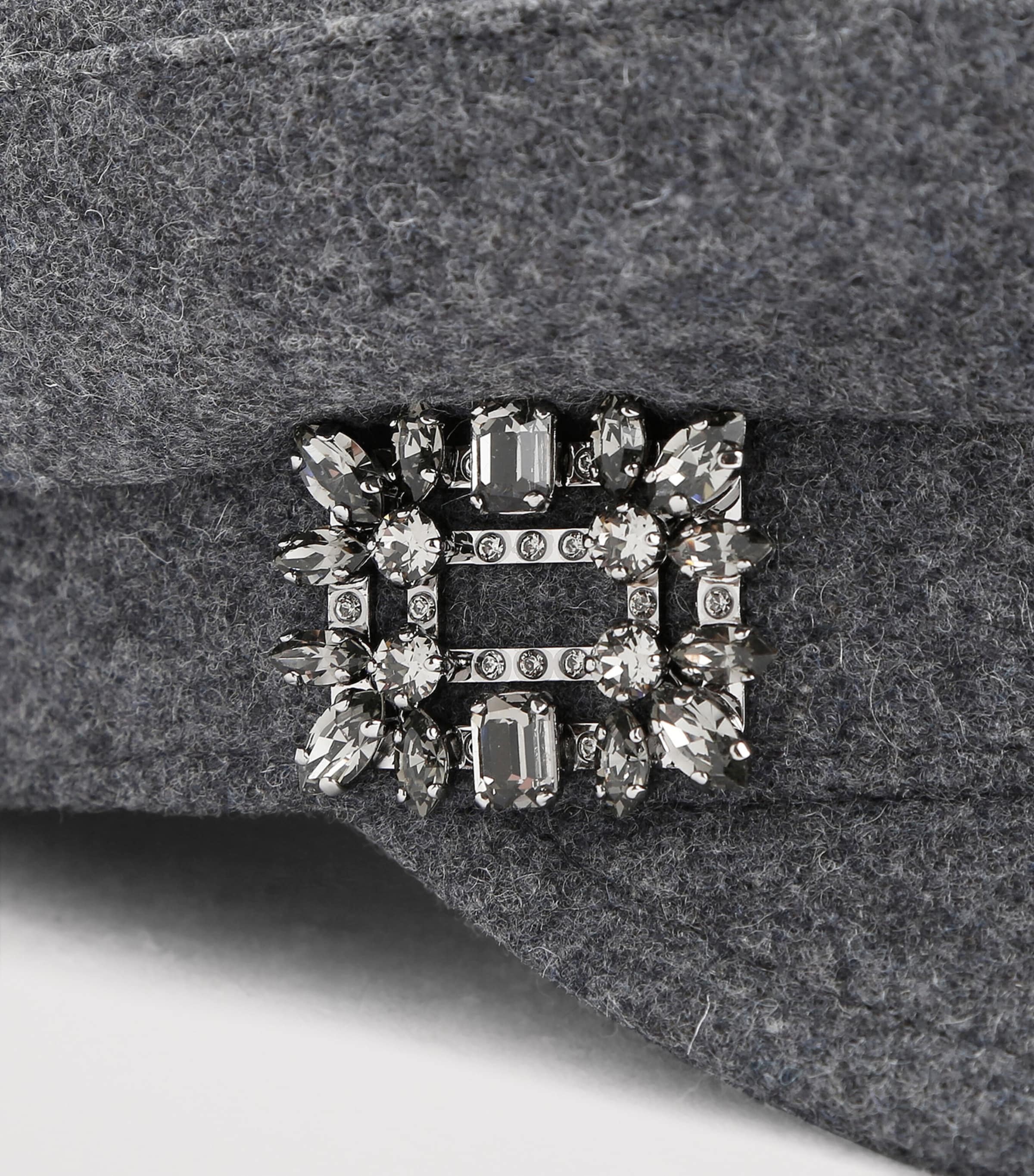 Virgin Wool-Cashmere Baseball Cap GREY Image 2