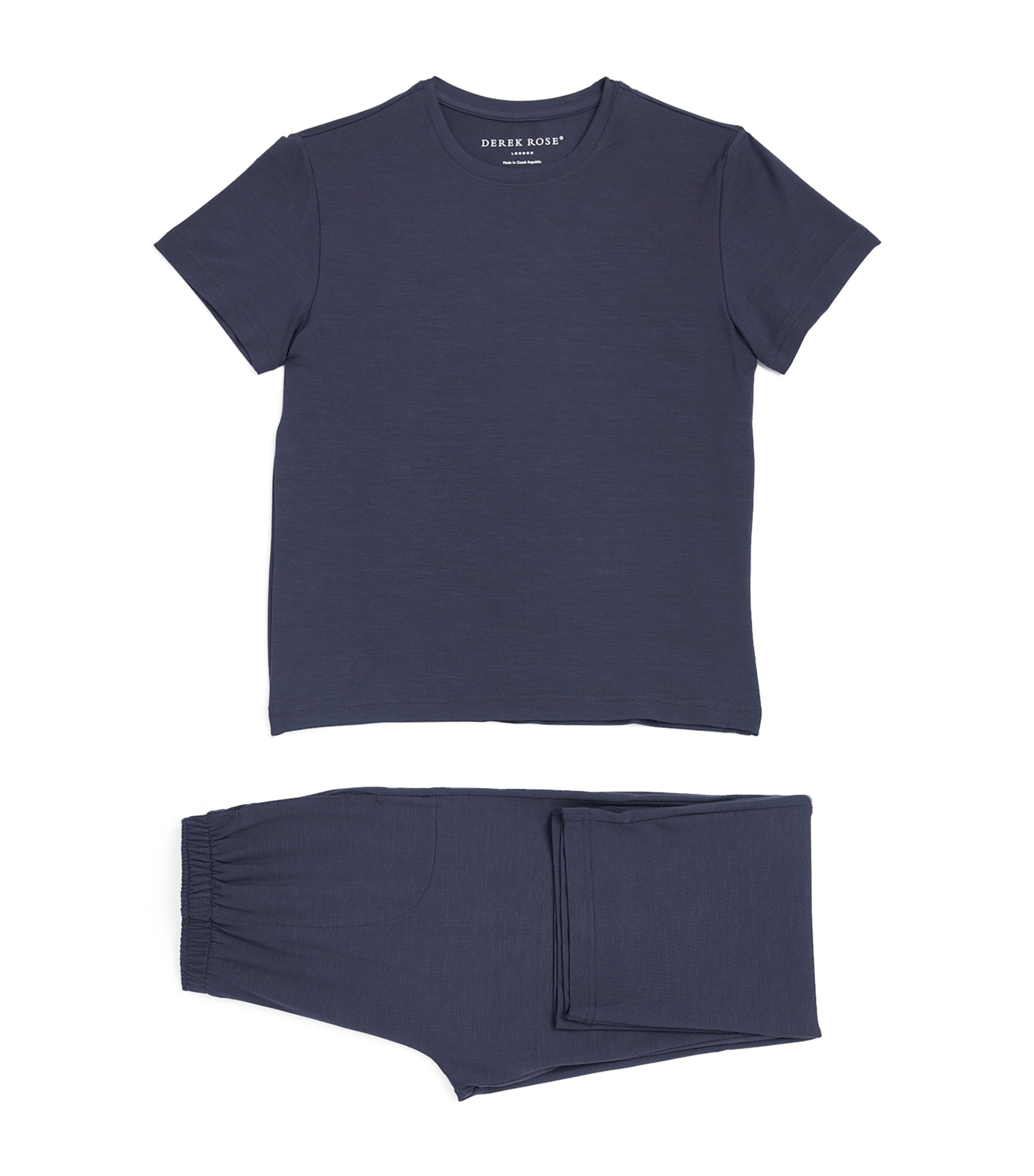 Shop Derek Rose Basel Pyjama Set In Navy