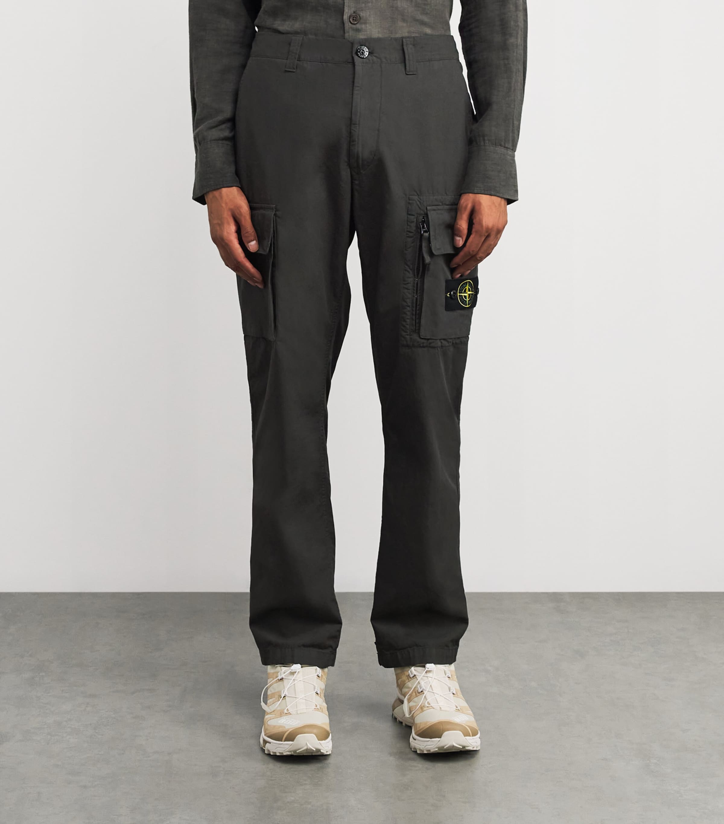 Cotton Cargo Trousers V0062 Image 3