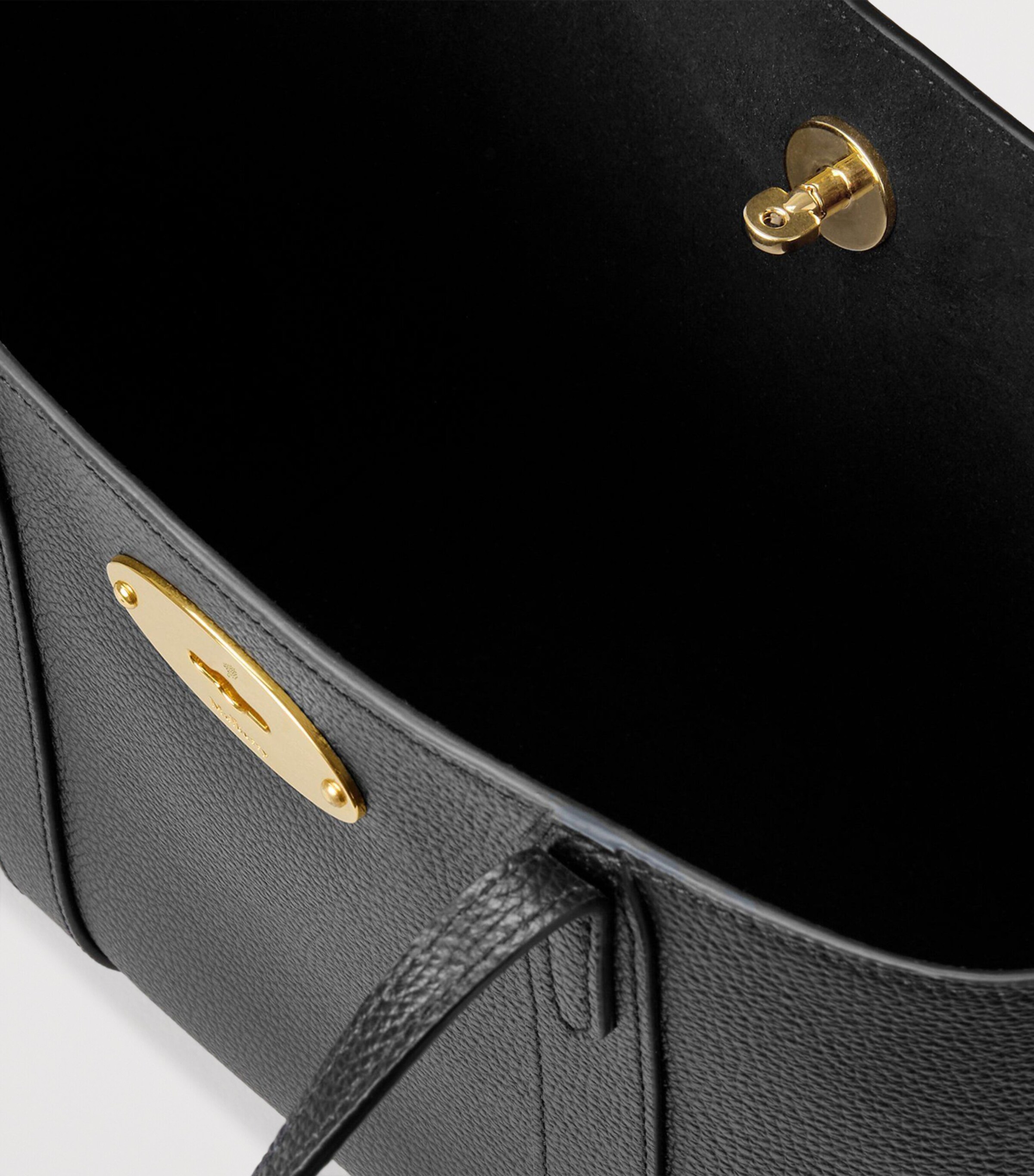 Mini Leather Bayswater Tote Bag BLACK Image 4