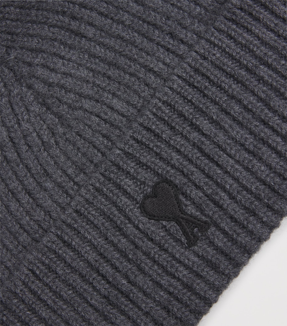 Merino Logo Beanie 0504 - GRIS CHINE/ NOIR Image 3