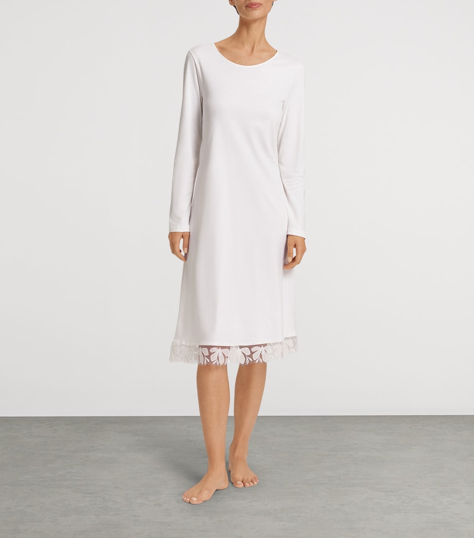 Cotton Long-Sleeve Kalea Nightdress OFF WHITE Image 3