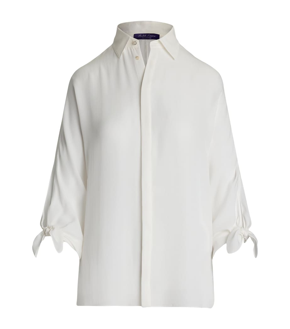 Silk Split-Sleeve Blouse ECRU Image 1