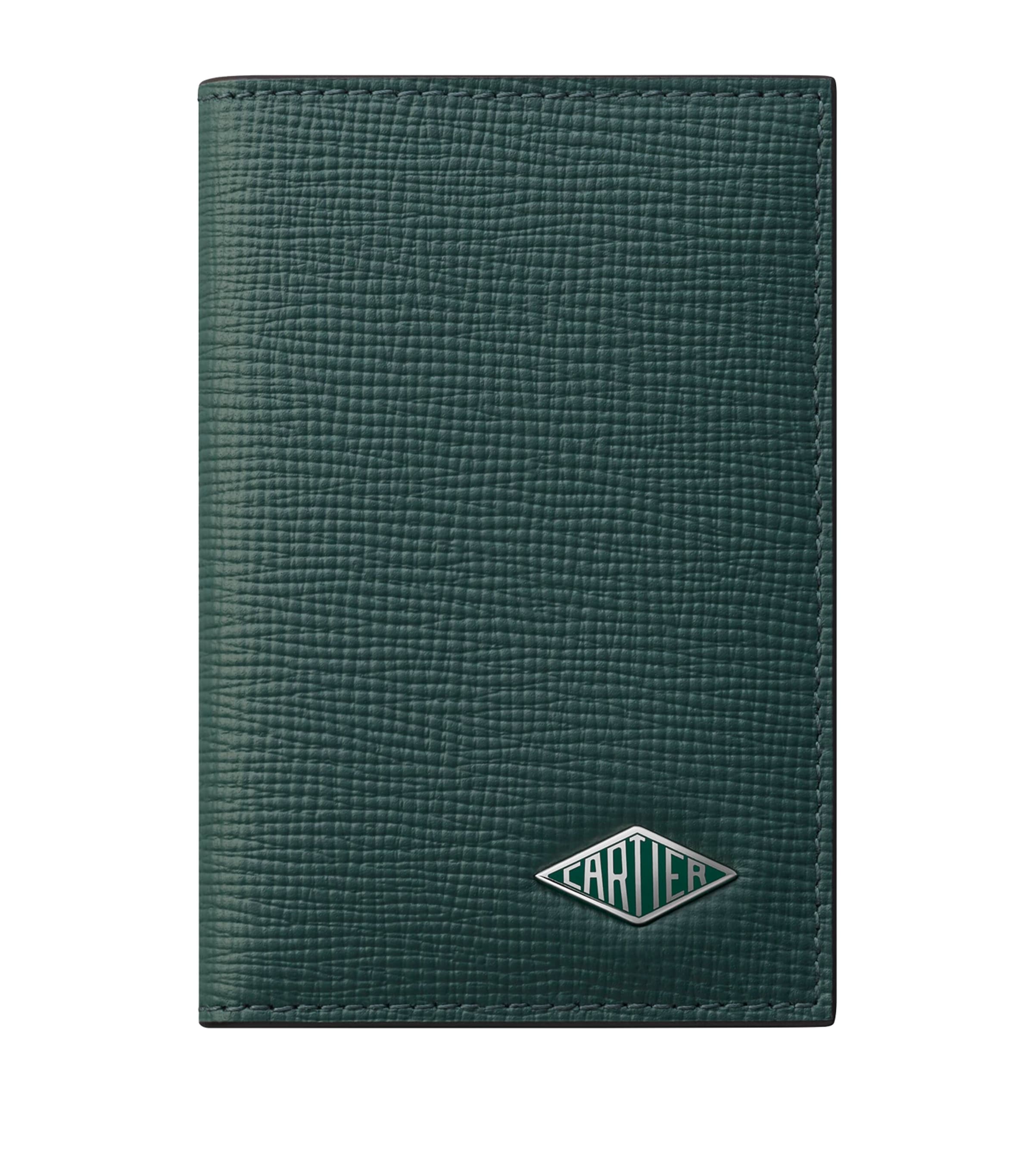 Leather Losange Wallet PINE GREEN Image 1