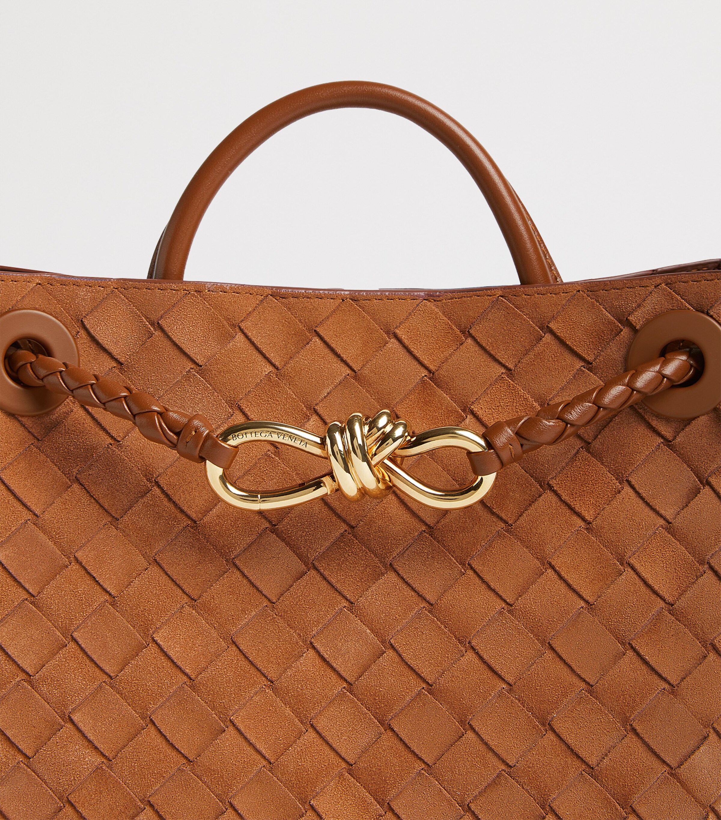 Bottega Veneta Small Suede Andiamo Top-Handle Bag Image 5