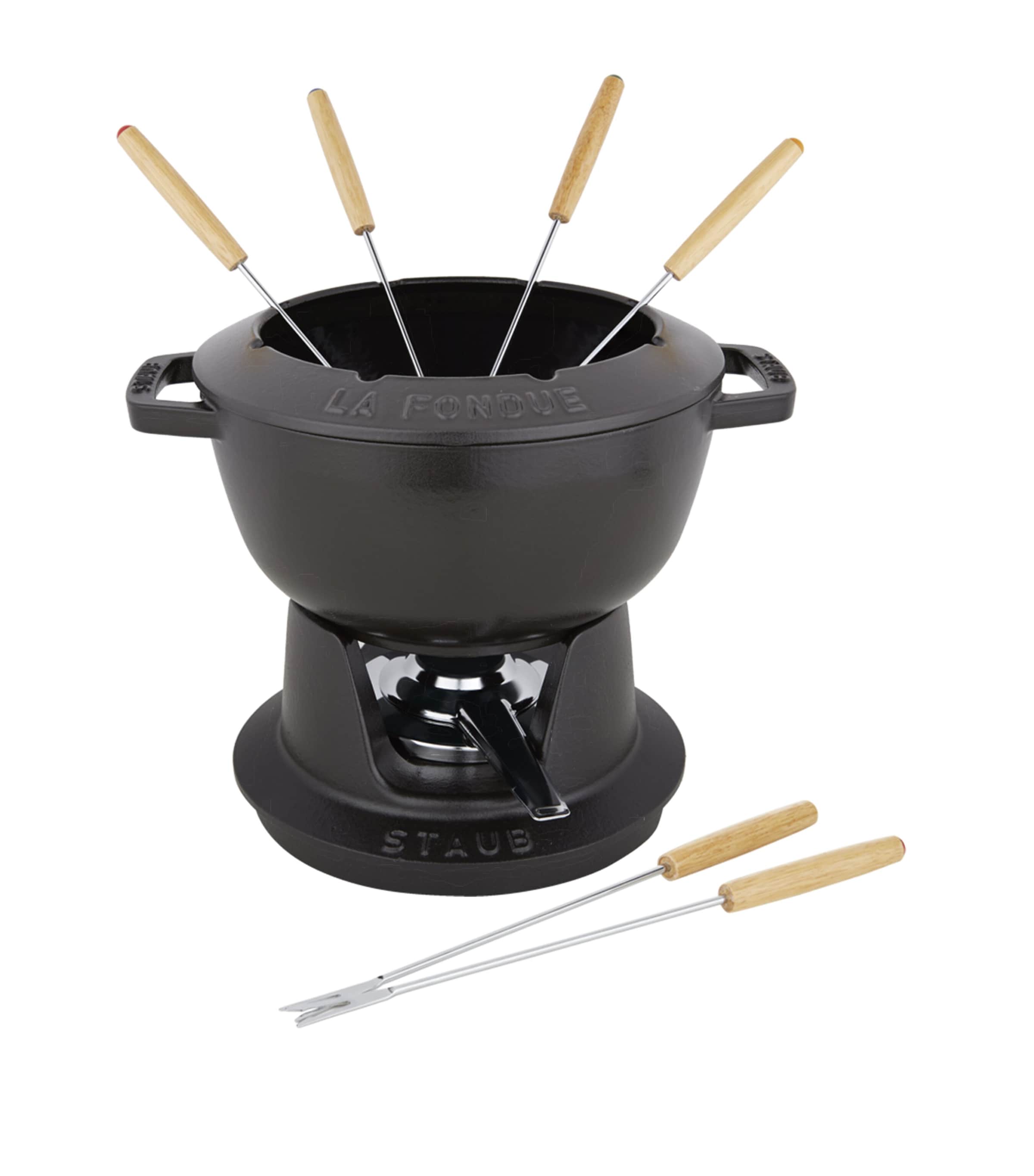 Staub Black Fondue Set