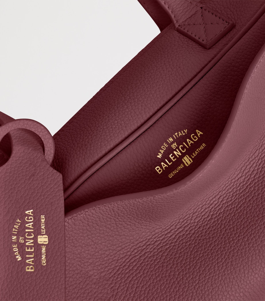 Small Leather Carrie Bowling Top-Handle Bag 6036 Image 7