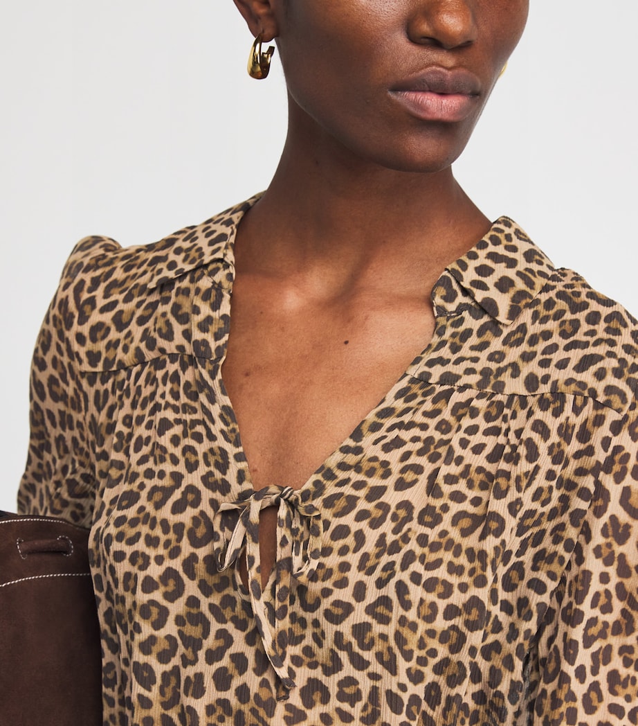 Silk Leopard Print Blouse NATURAL MULTI Image 6
