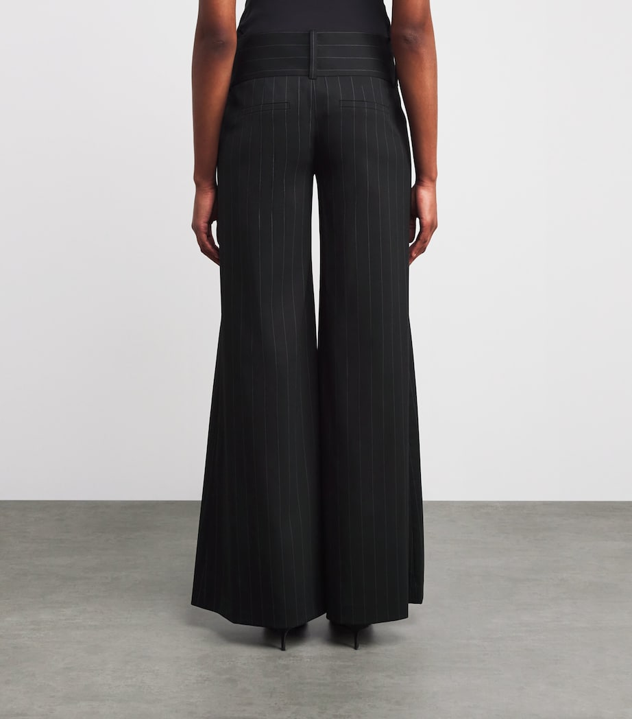 Olivia Wide-Leg Trousers G980 BLACK/OFF WHITE Image 4