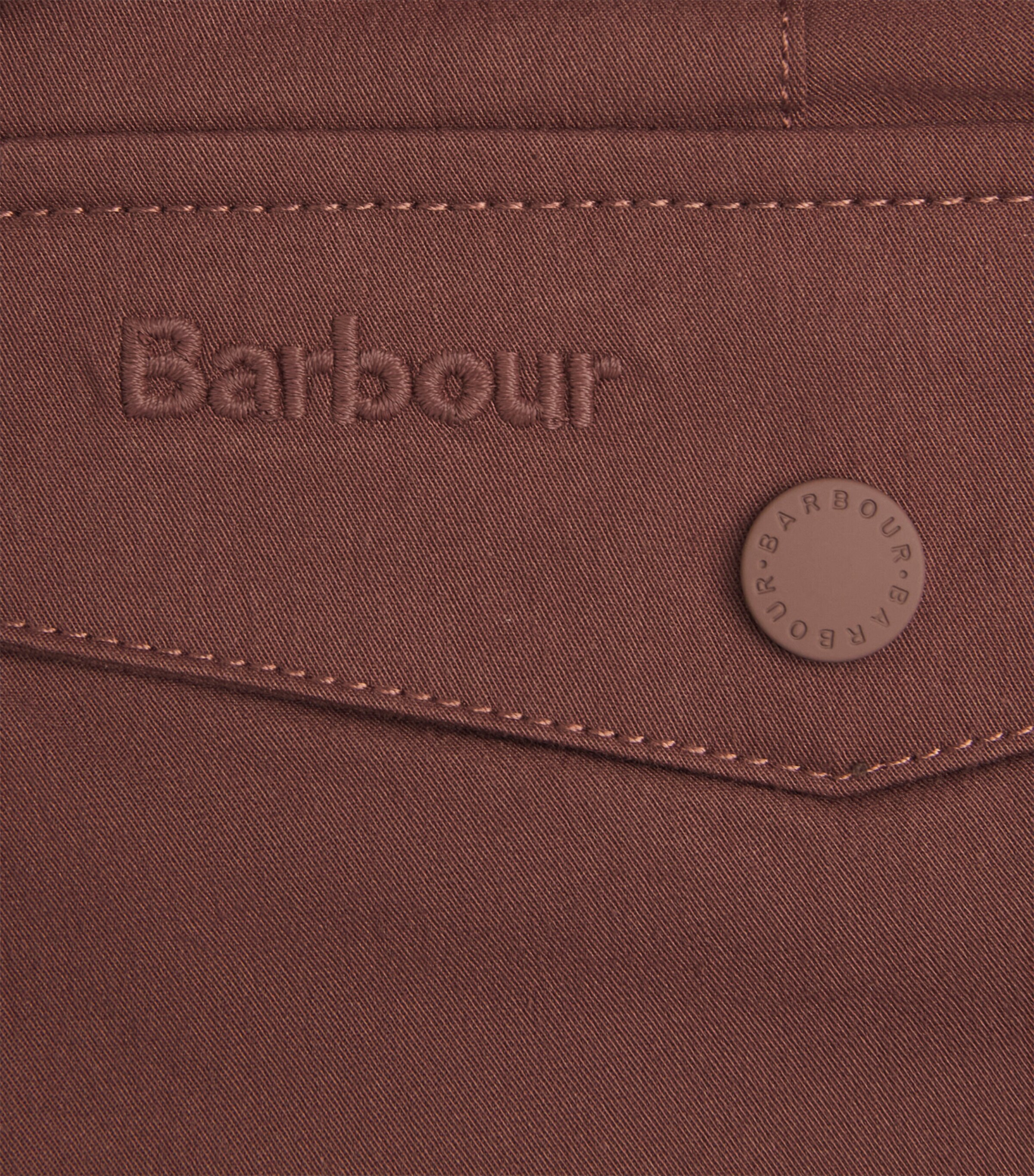 Barbour Mens Stretch-Twill Strickland Shorts Burnt Pepper Image 6