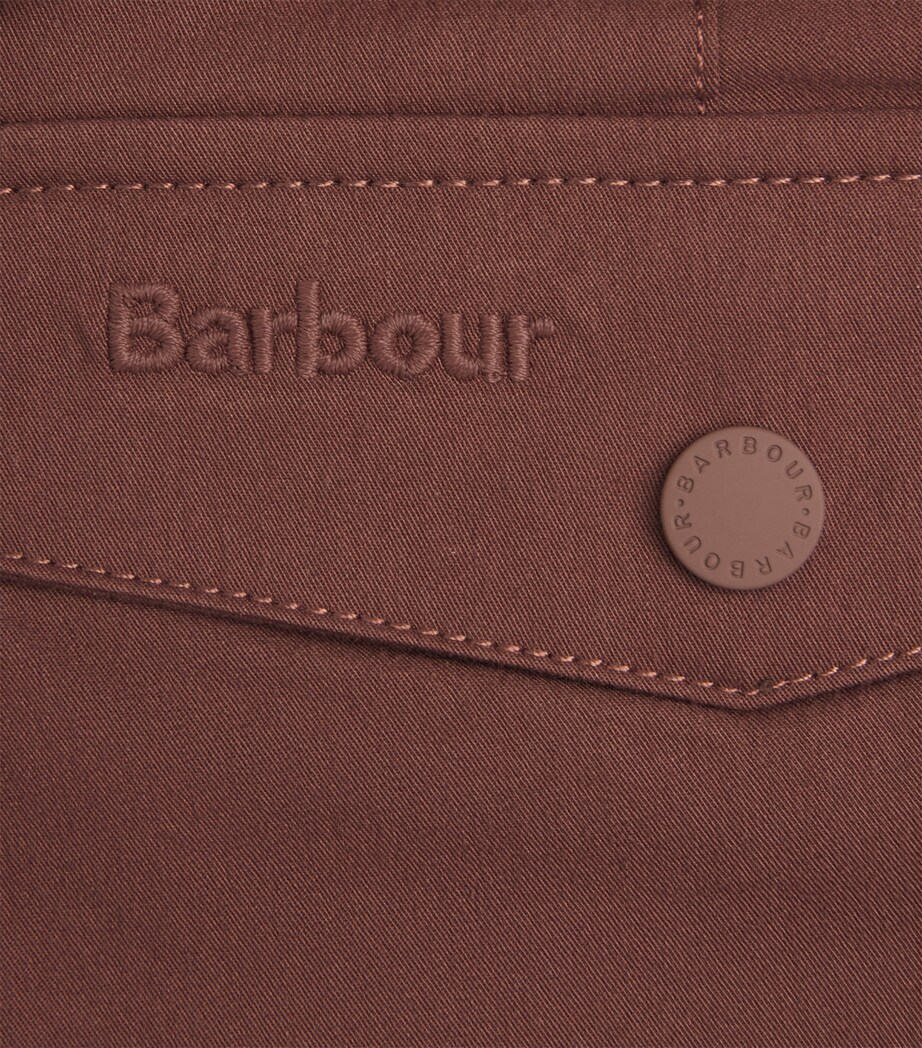 Barbour Mens Stretch-Twill Strickland Shorts Burnt Pepper Image 6