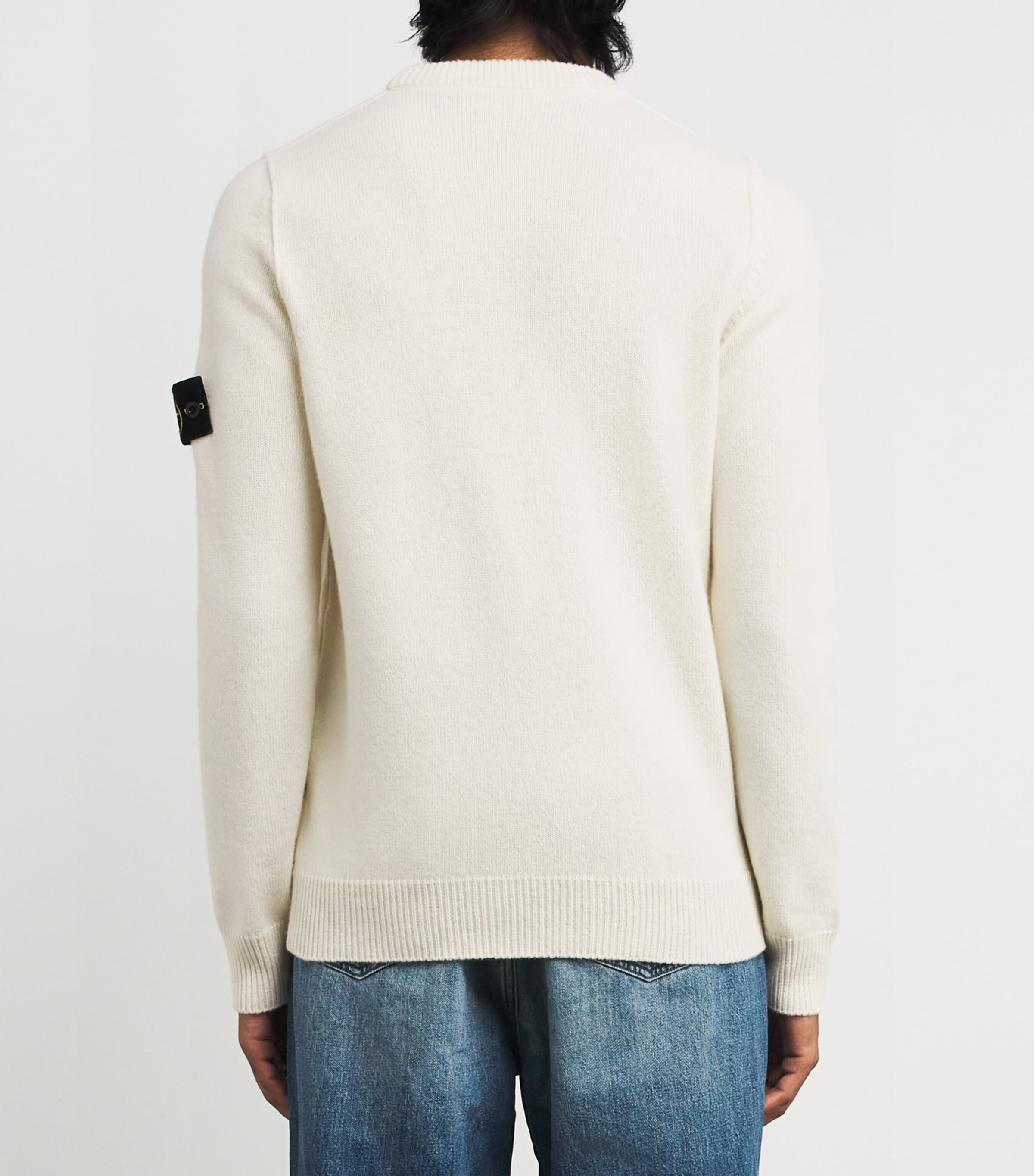 Wool-Blend Logo Patch Sweater V0093 Image 4