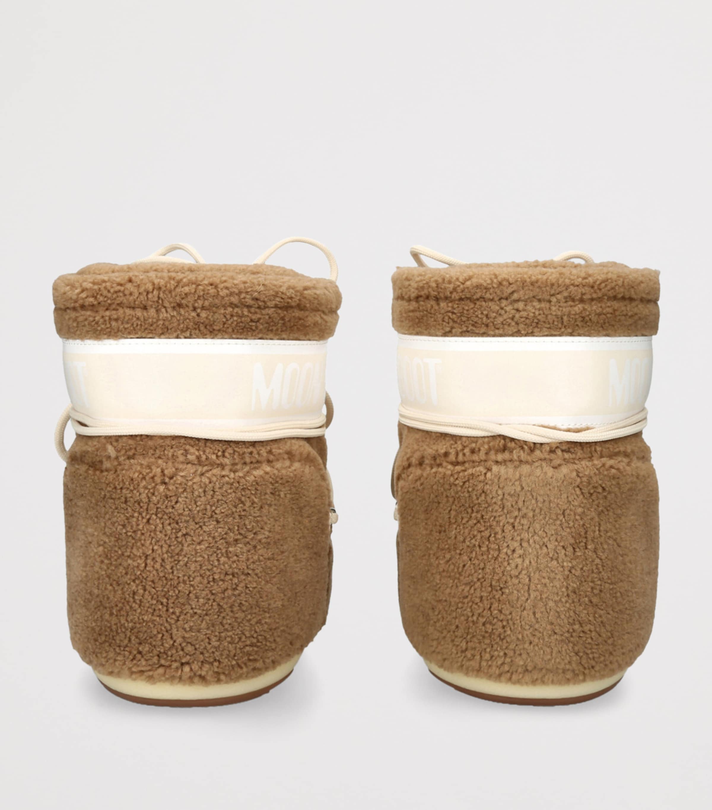 Shearling Fleece Icon Ankle Boots CAMEL Image 2