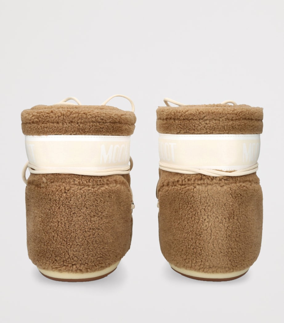 Shearling Fleece Icon Ankle Boots CAMEL Image 2