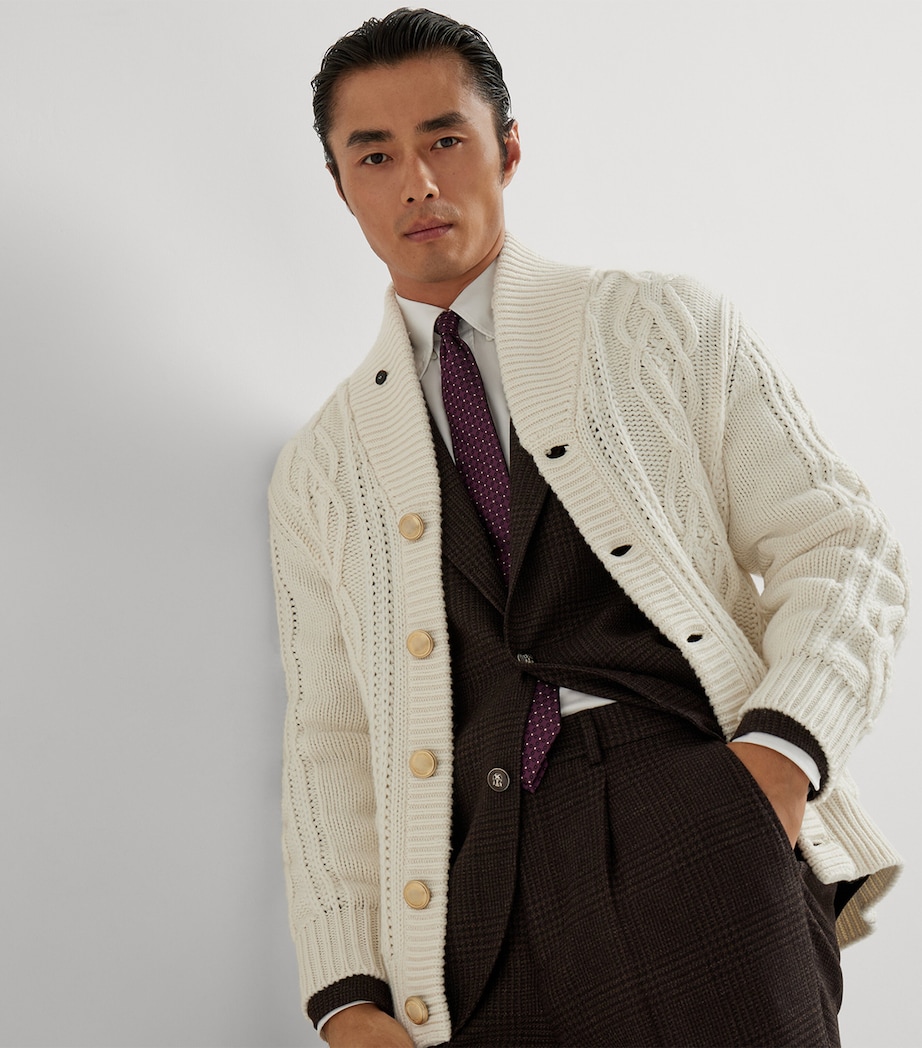 Cashmere Cable-Knit Cardigan C2723 Image 5